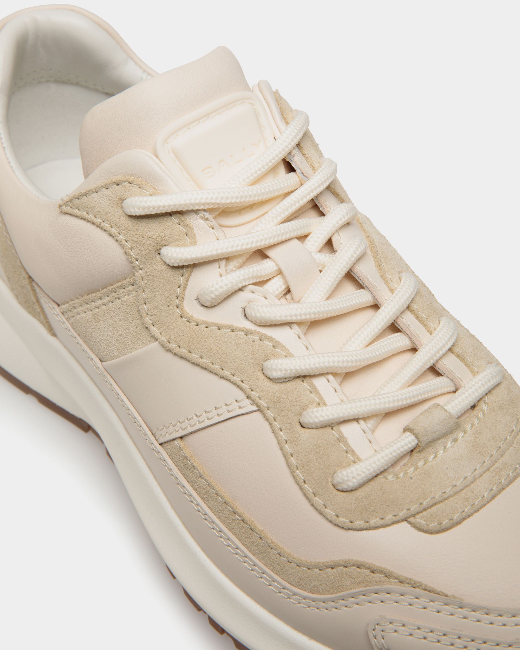 Sneaker Outline In Pelle Color Avorio E Champagne - Donna - Bally - 05