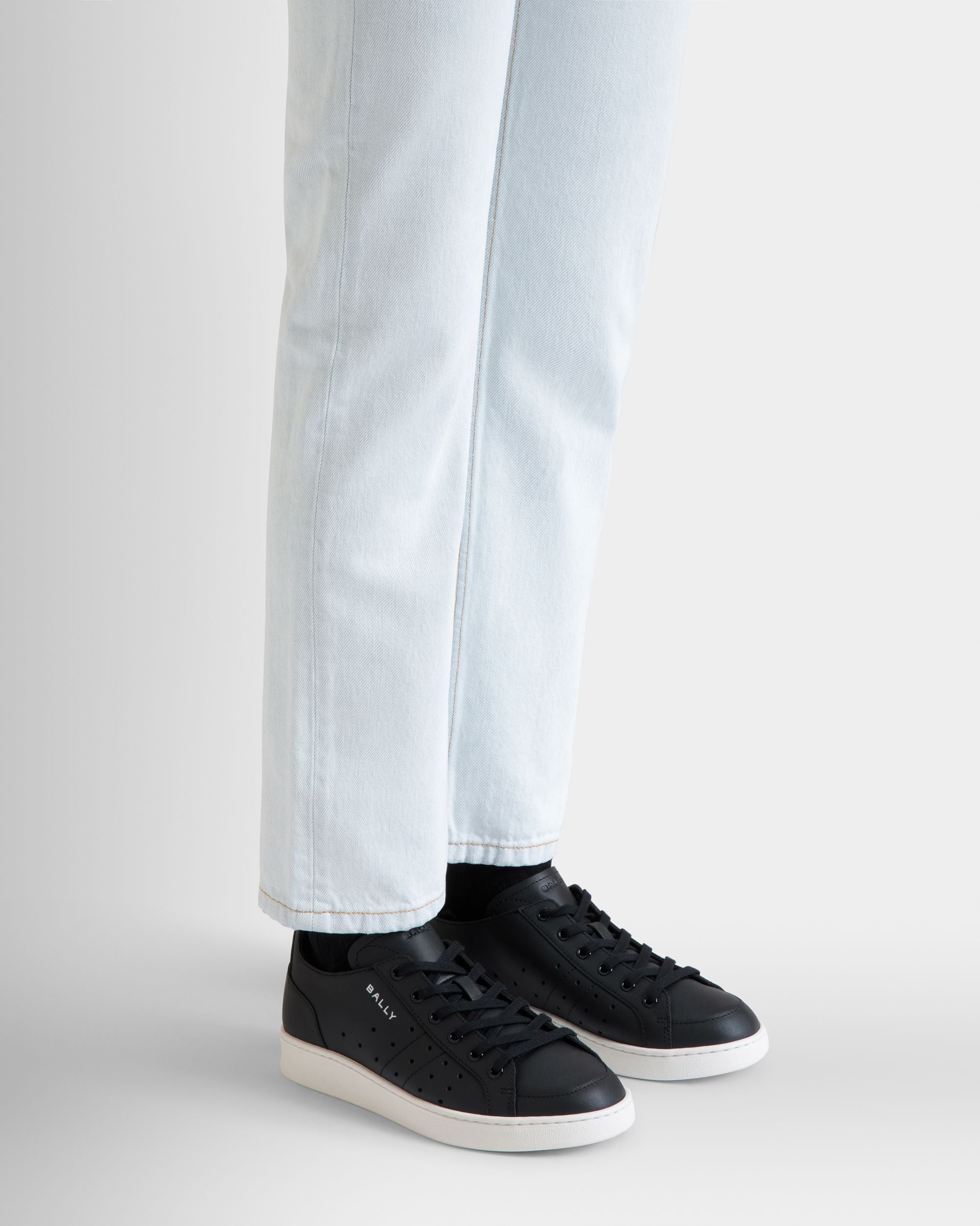 Sneaker Tennis In Pelle Nera - Donna - Bally - 02