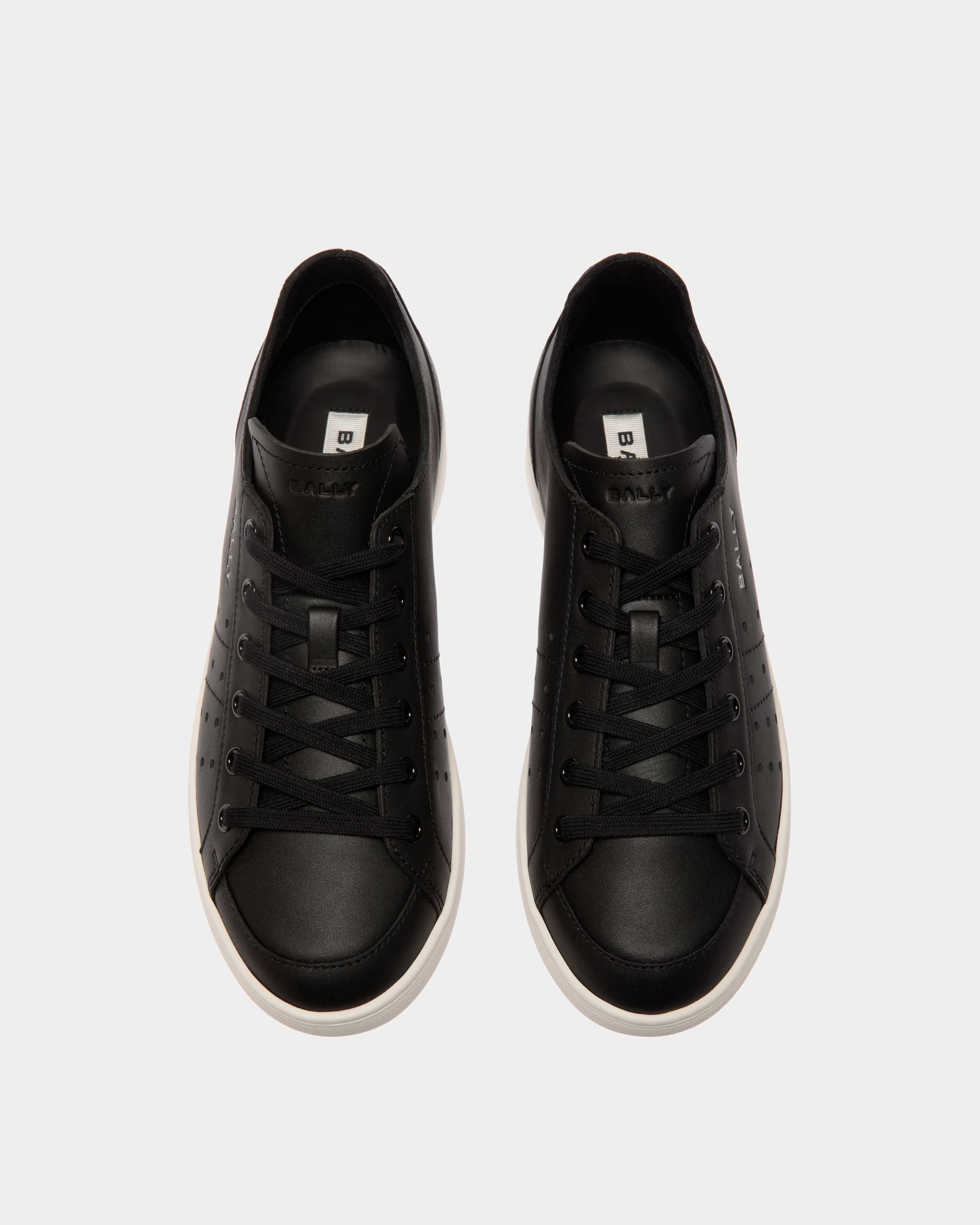 Sneaker Tennis In Pelle Nera - Donna - Bally - 05