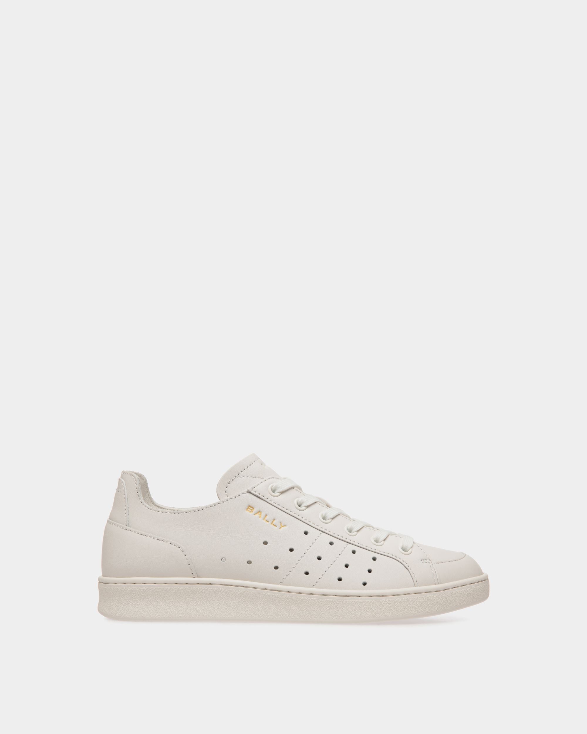 Sneaker Tennis In Pelle Bianca - Donna - Bally - 01