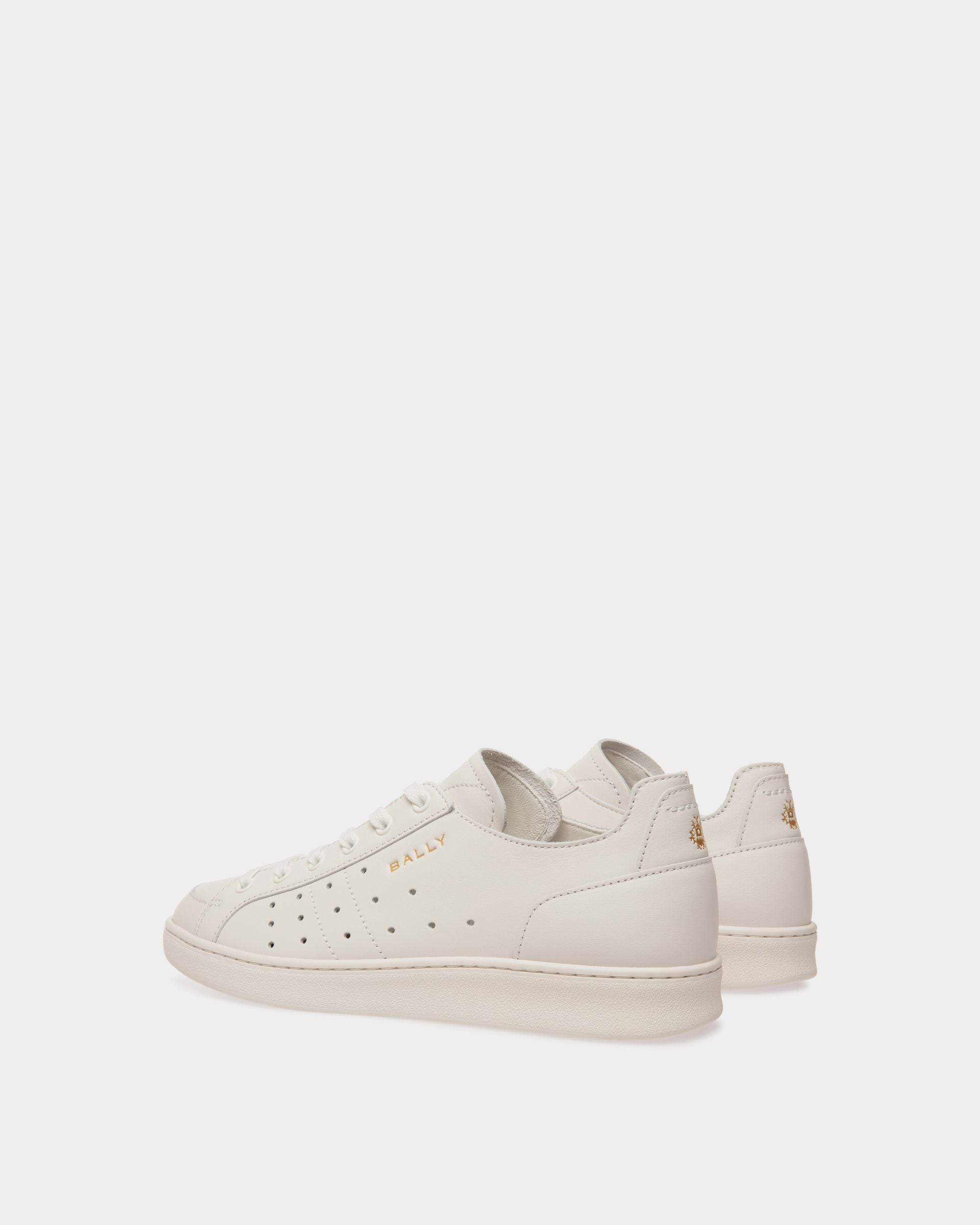 Sneaker Tennis In Pelle Bianca - Donna - Bally - 04