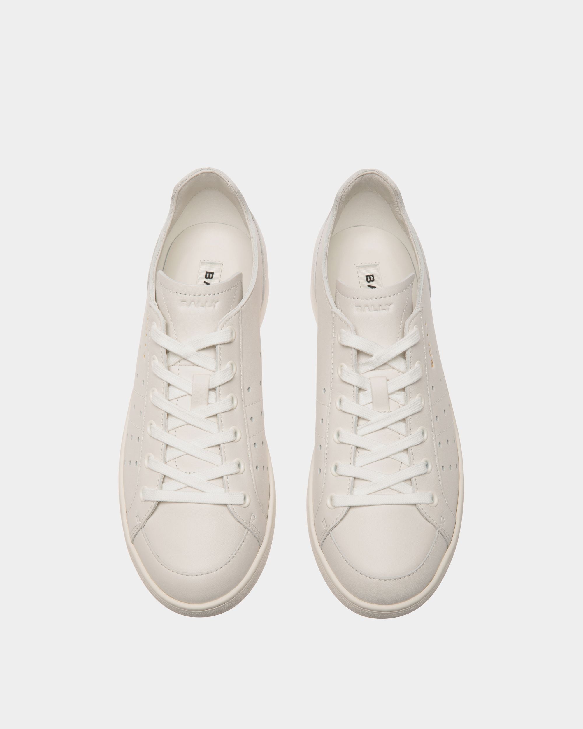 Sneaker Tennis In Pelle Bianca - Donna - Bally - 05