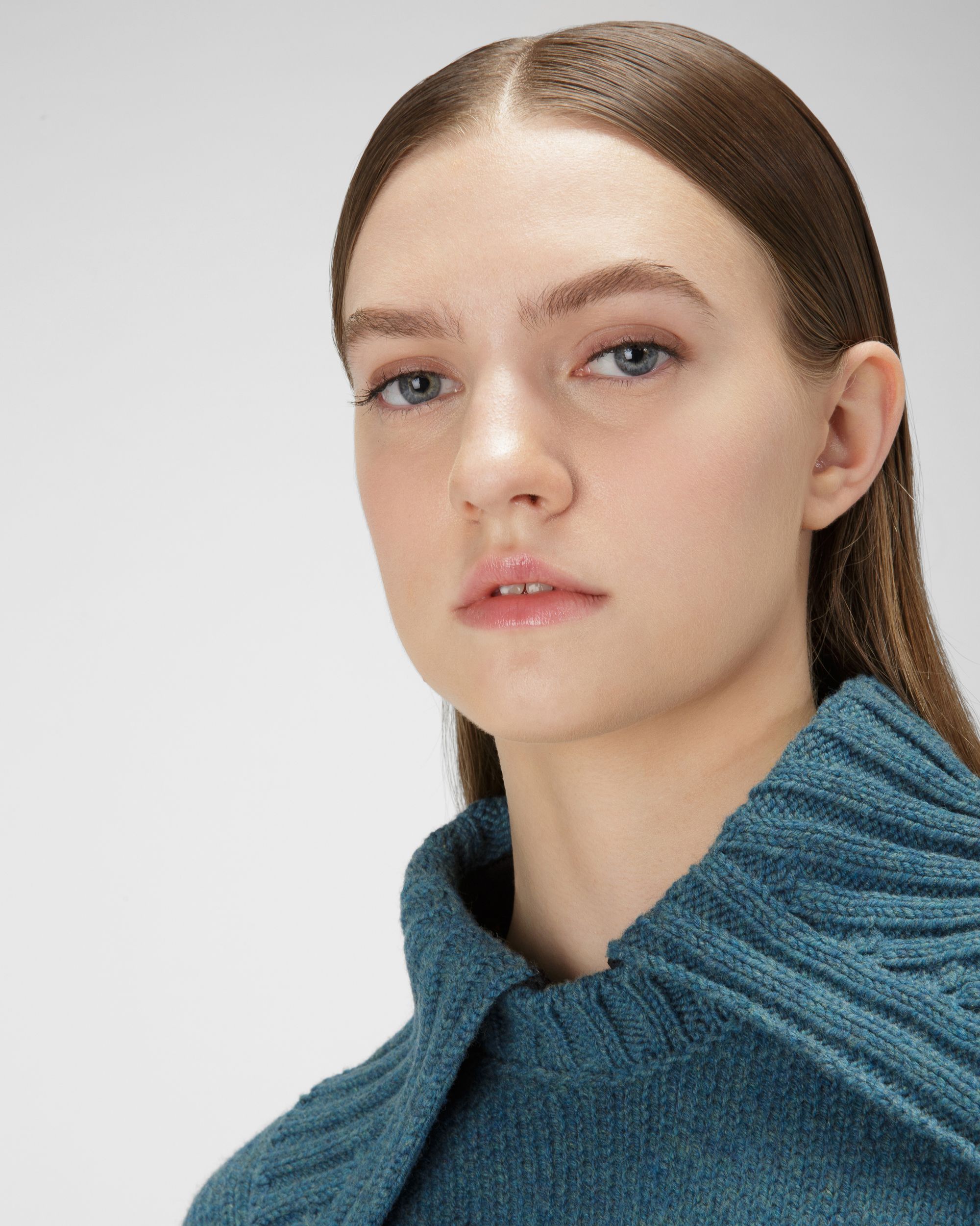 Pullover Con Collo Staccabile Di Lana Colore Verde - Donna - Bally - 02