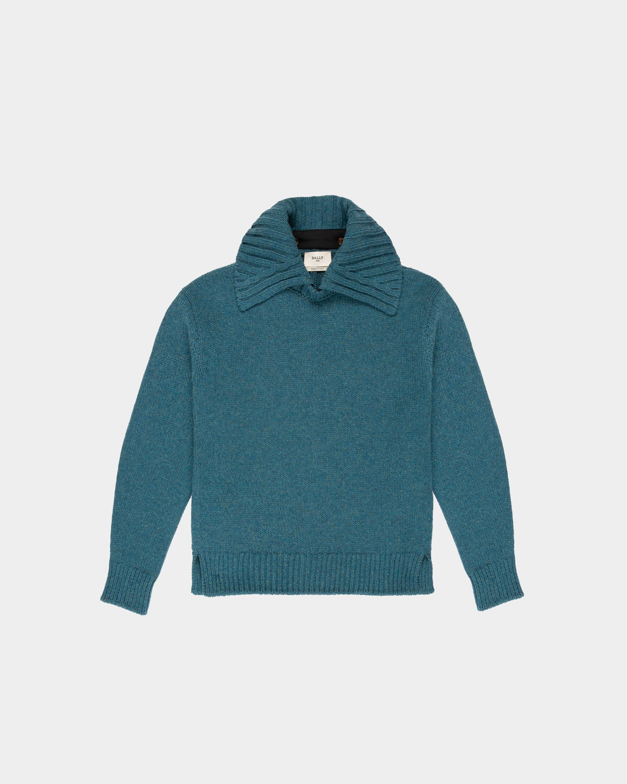 Pullover Con Collo Staccabile Di Lana Colore Verde - Donna - Bally - 04