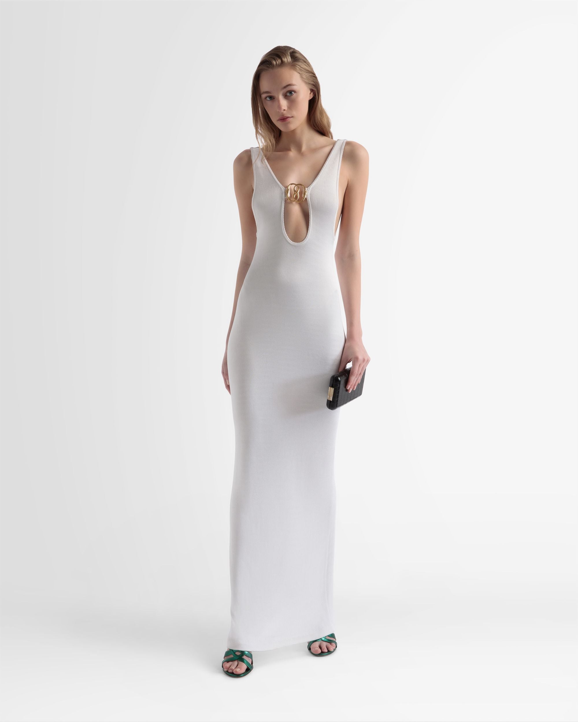 Abito Cut-Out Lavorato A Maglia In Bianco - Donna - Bally - 01