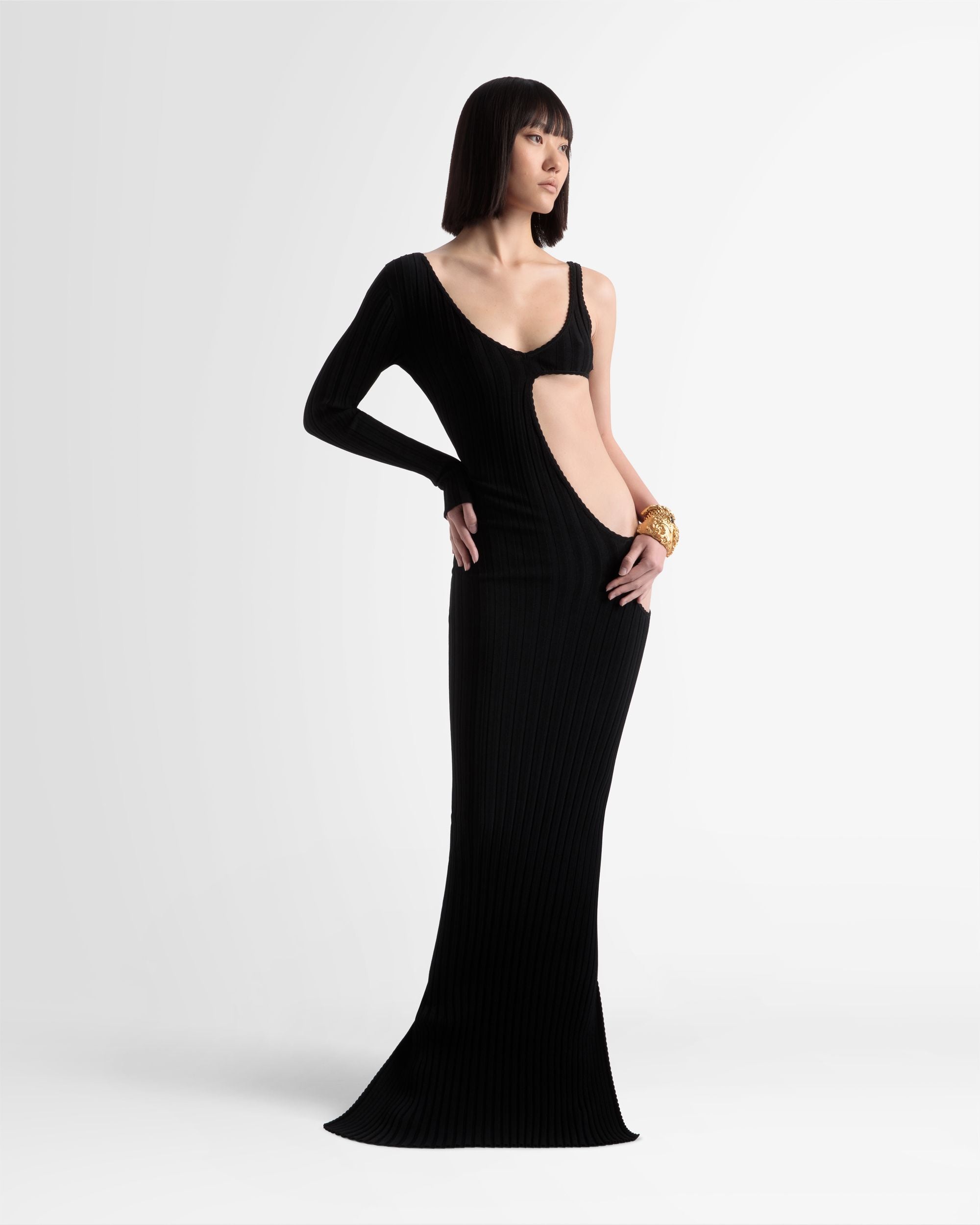 Abito Cut-Out Lavorato A Maglia In Nero - Donna - Bally - 01