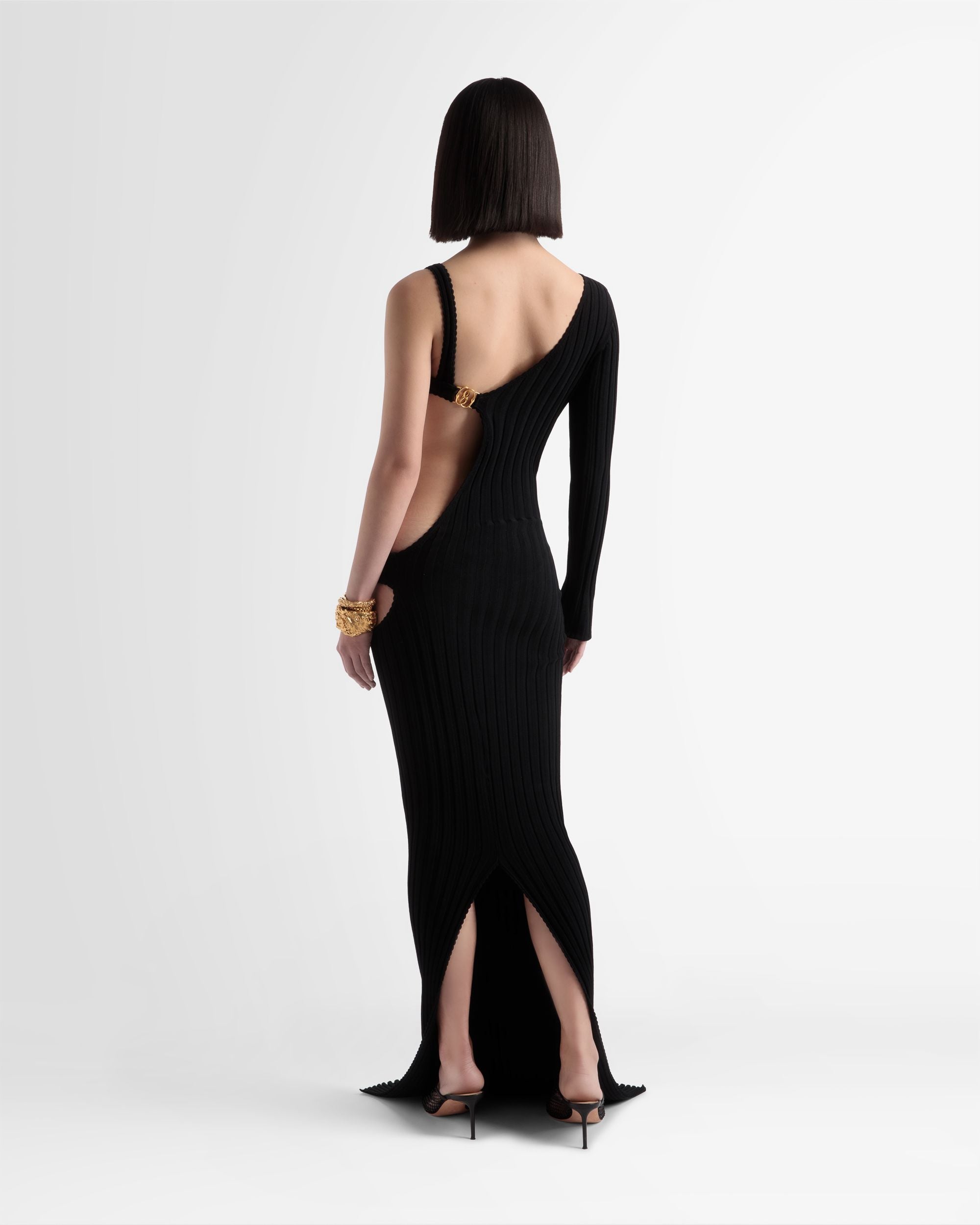 Abito Cut-Out Lavorato A Maglia In Nero - Donna - Bally - 05