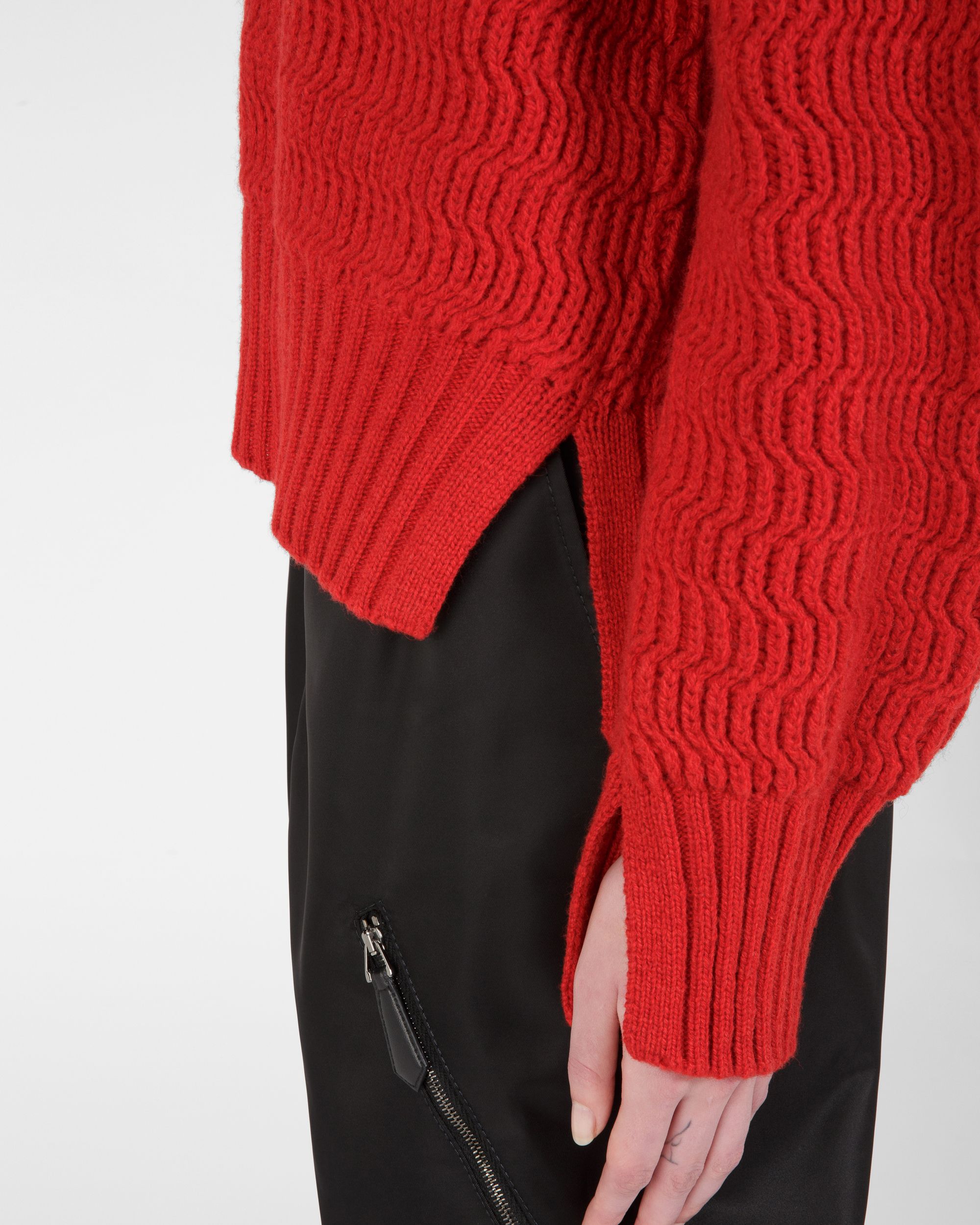 Collo Alto In Lana E Cachemire Colore Rosso - Donna - Bally - 02