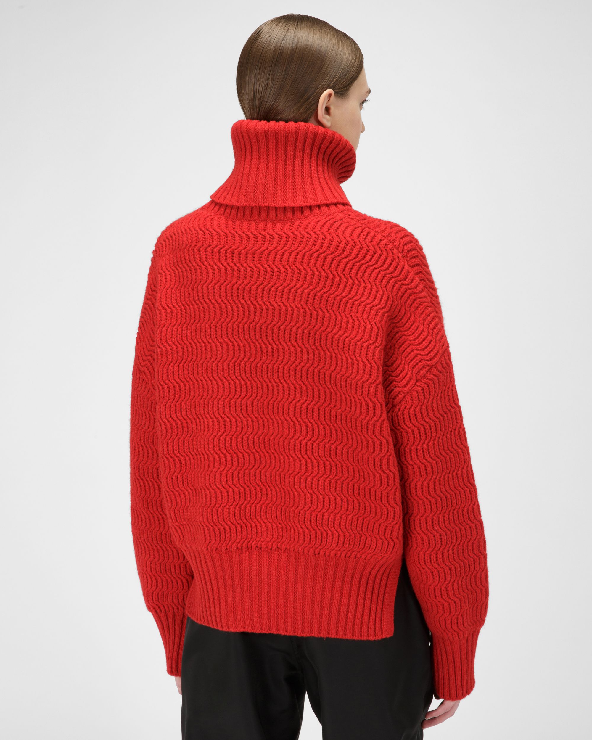 Collo Alto In Lana E Cachemire Colore Rosso - Donna - Bally - 03