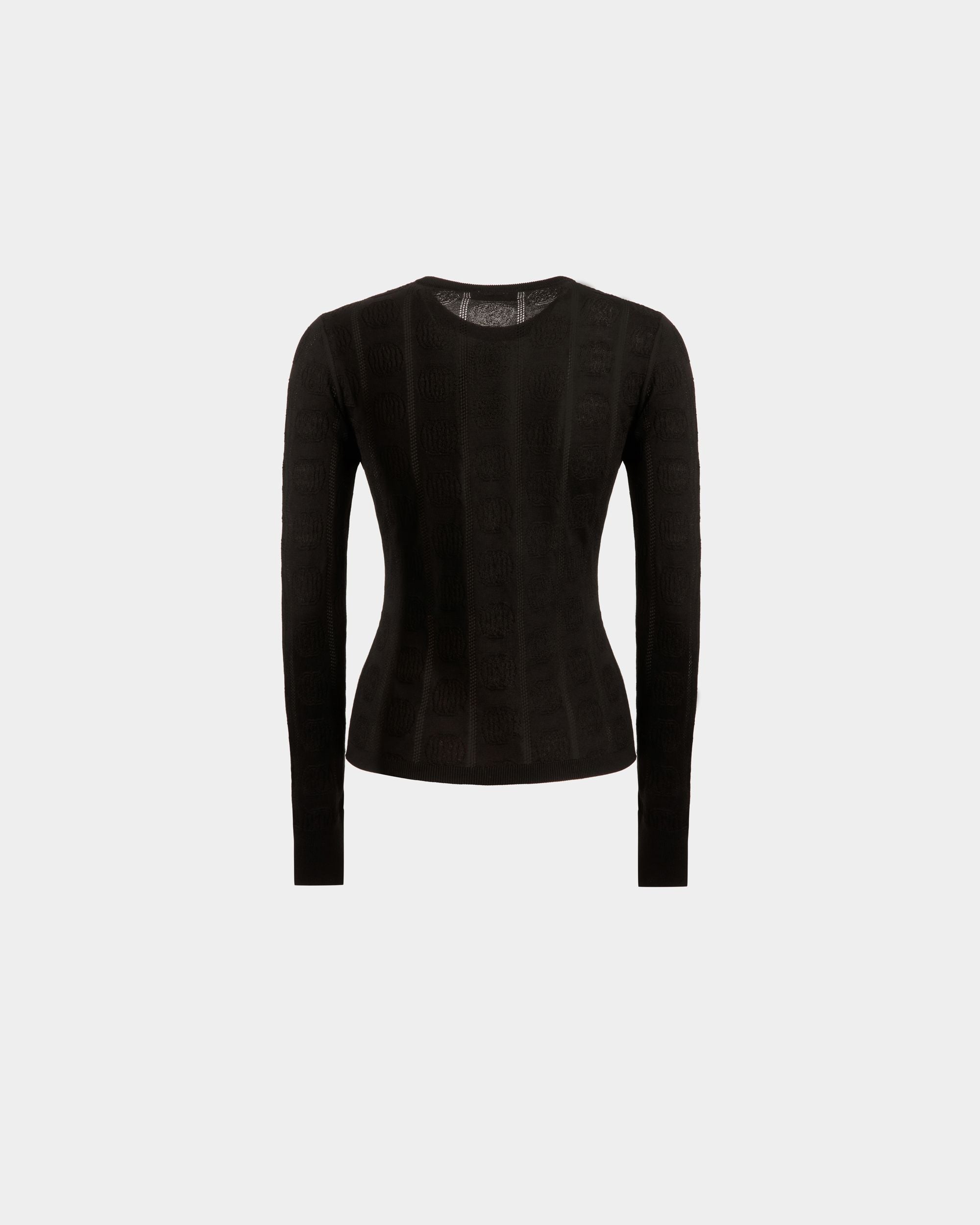 Top Girocollo In Seta E Cotone Nero - Donna - Bally - 07