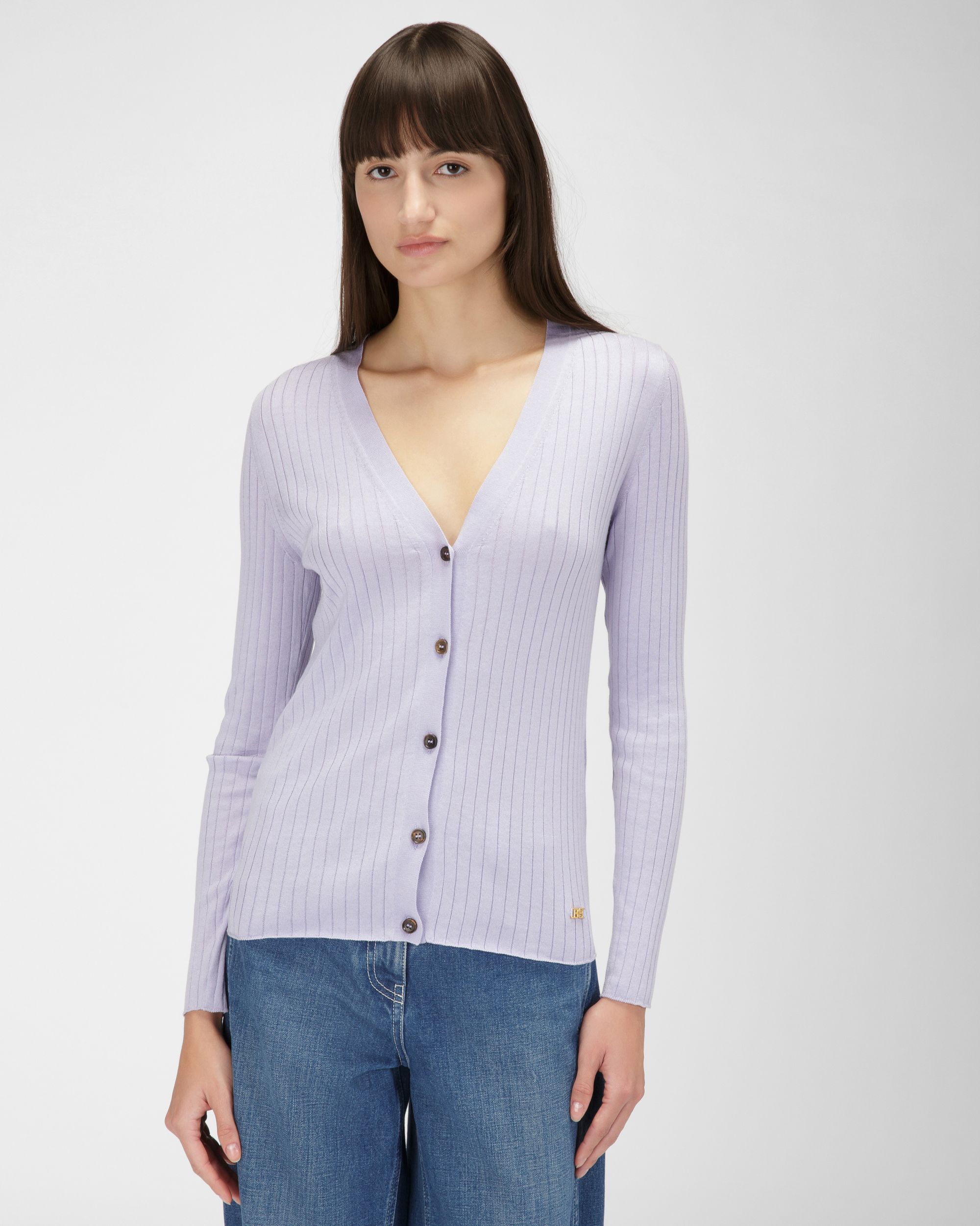 Cardigan In Maglia A Coste - Donna - Bally - 01