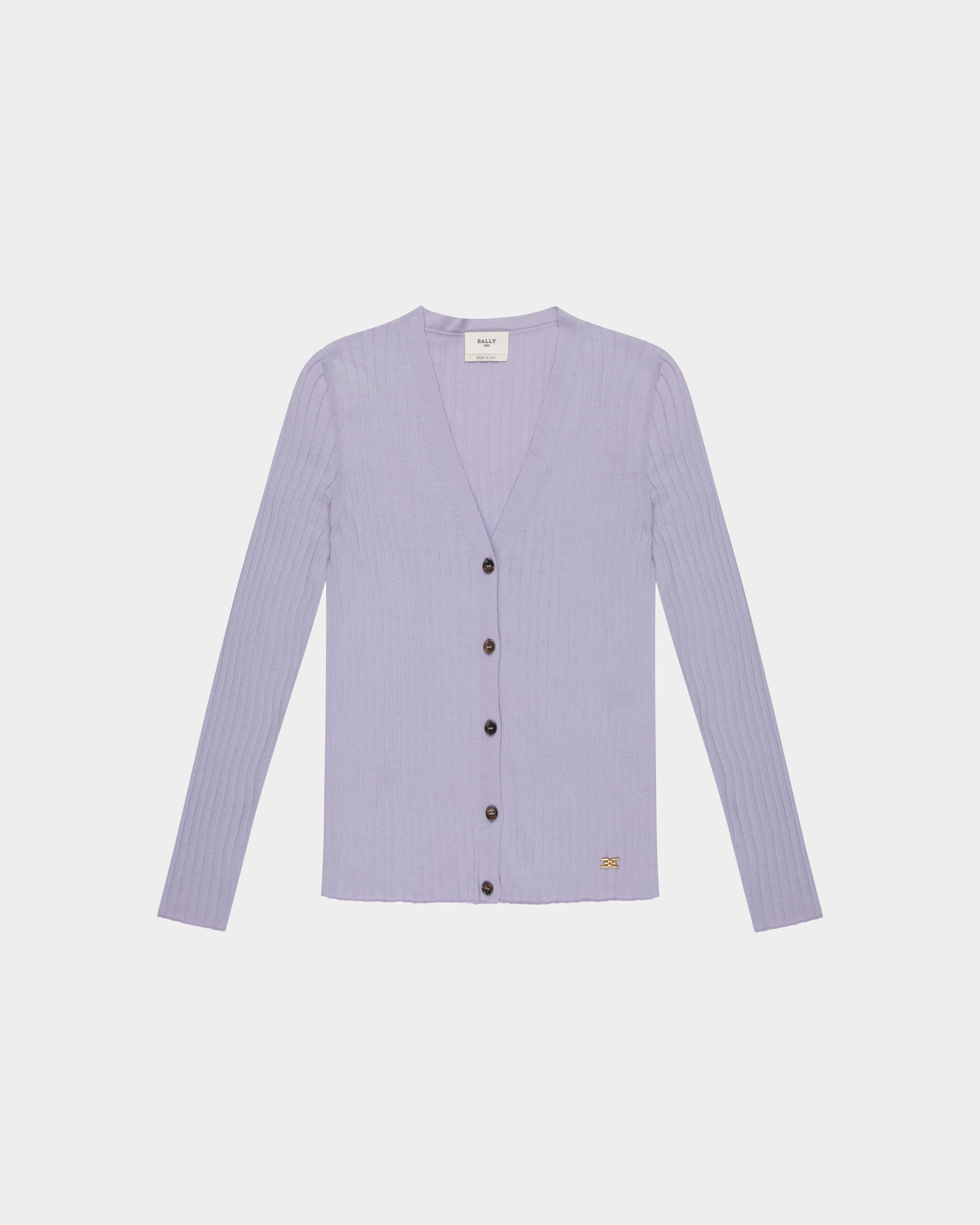 Cardigan In Maglia A Coste - Donna - Bally - 04