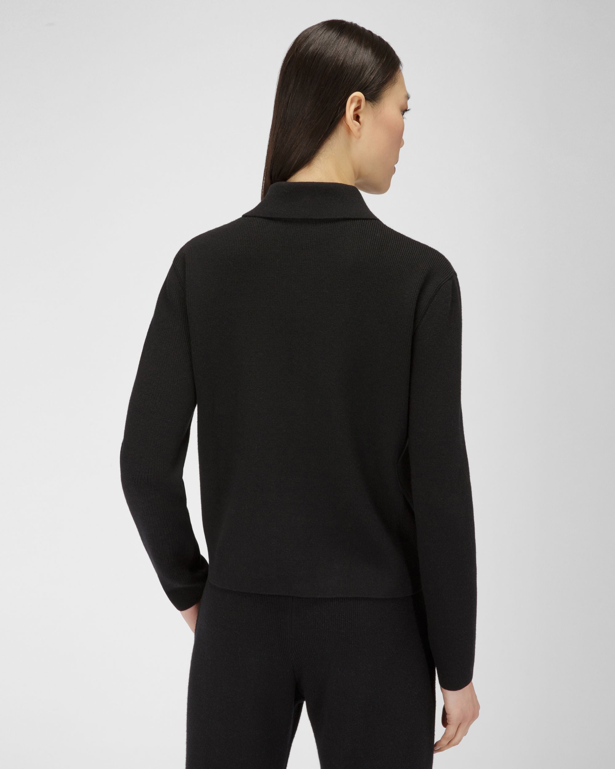Cardigan Con Bottoni In Lana E Seta Nero - Donna - Bally - 03