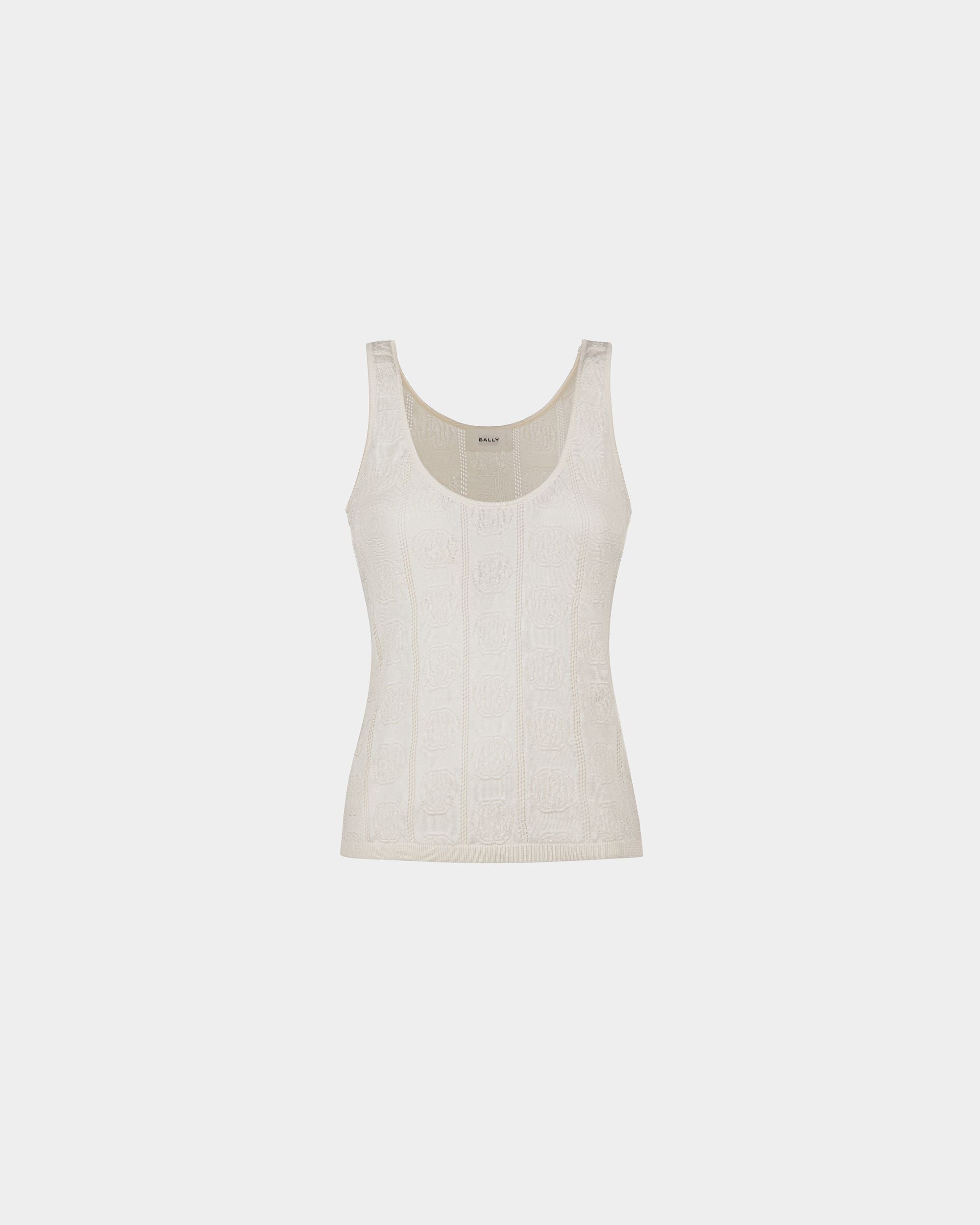 Canotta In Seta E Cotone Bianchi - Donna - Bally - 01