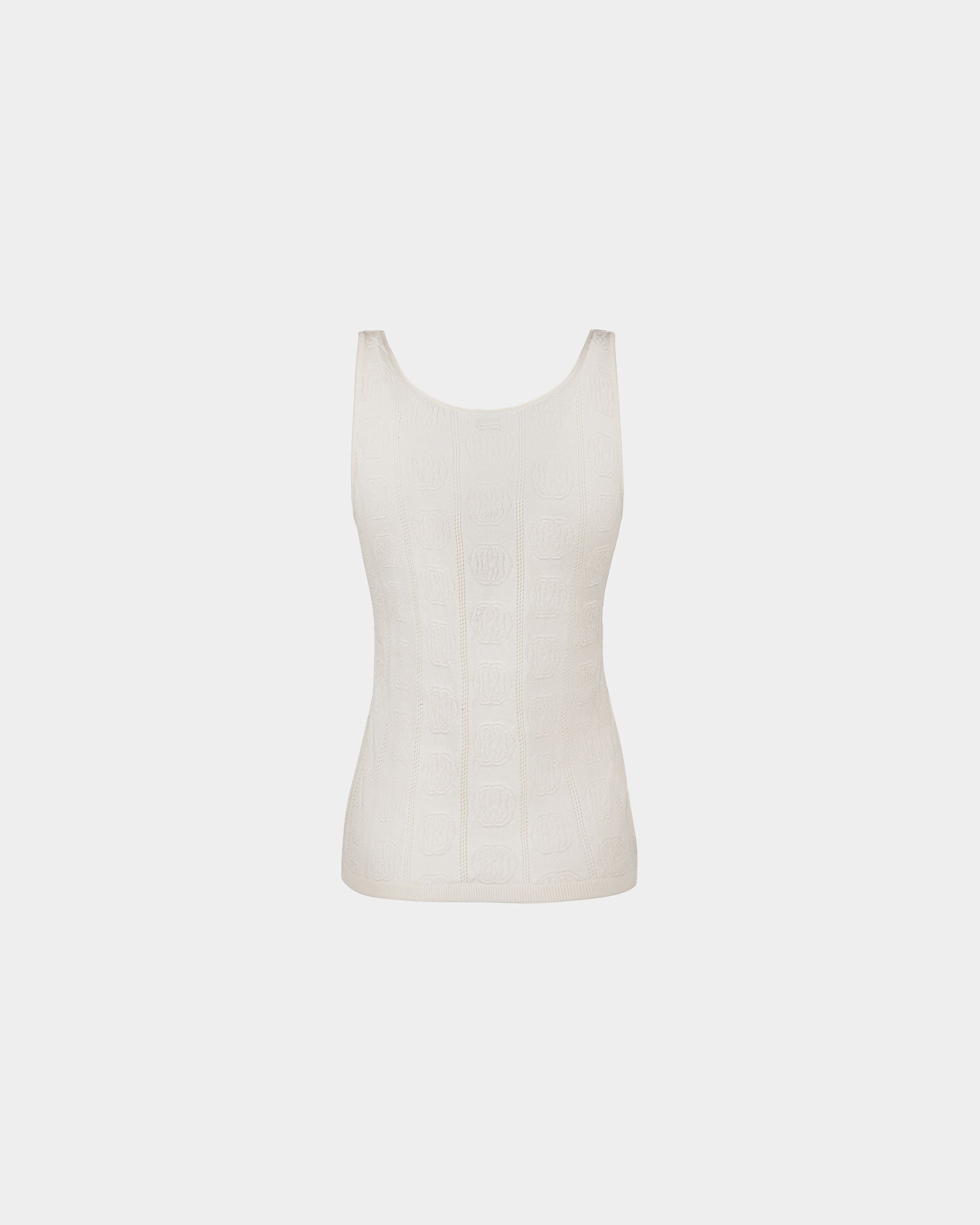 Canotta In Seta E Cotone Bianchi - Donna - Bally - 03