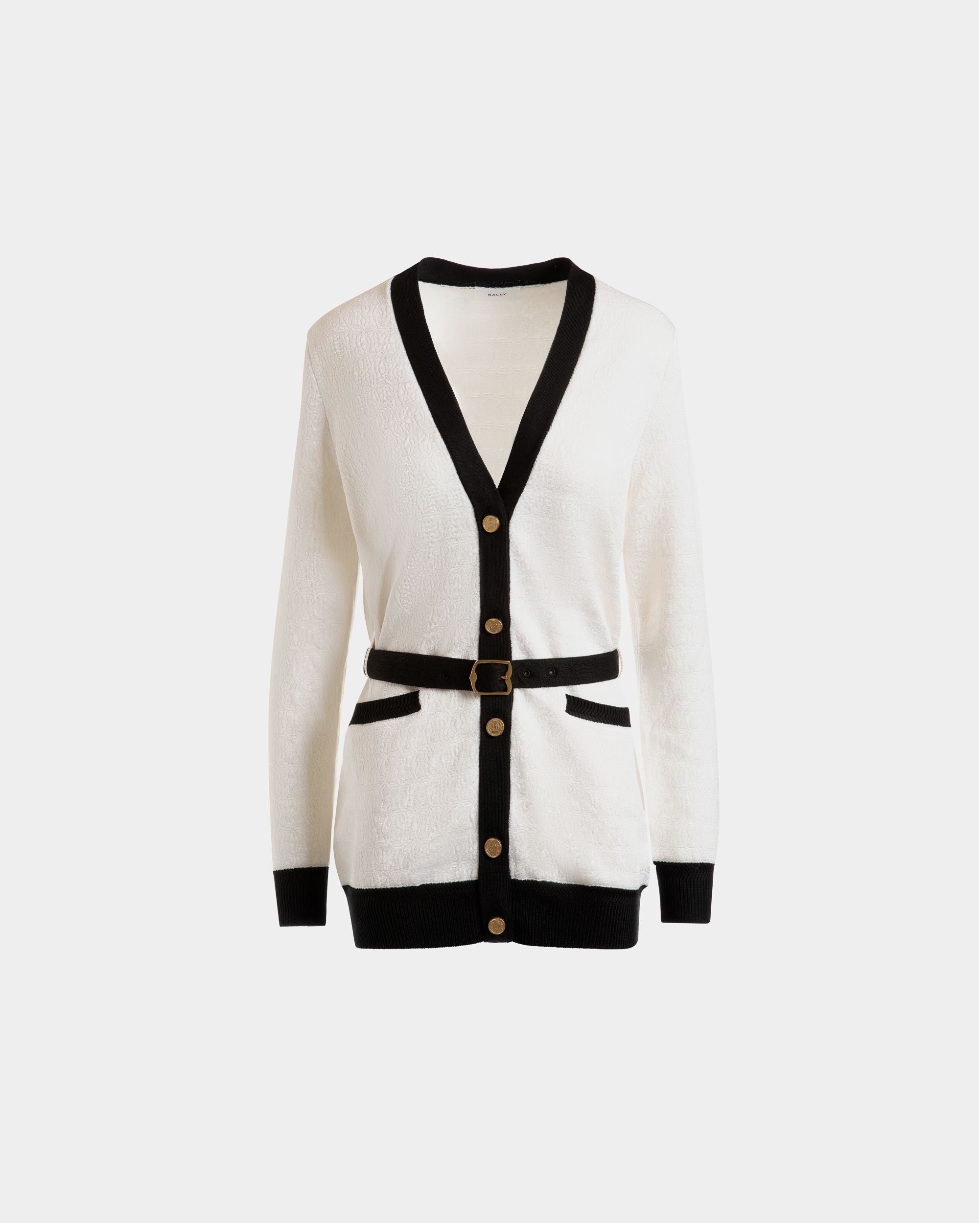Cardigan Beige Chiaro E Nero - Donna - Bally - 01