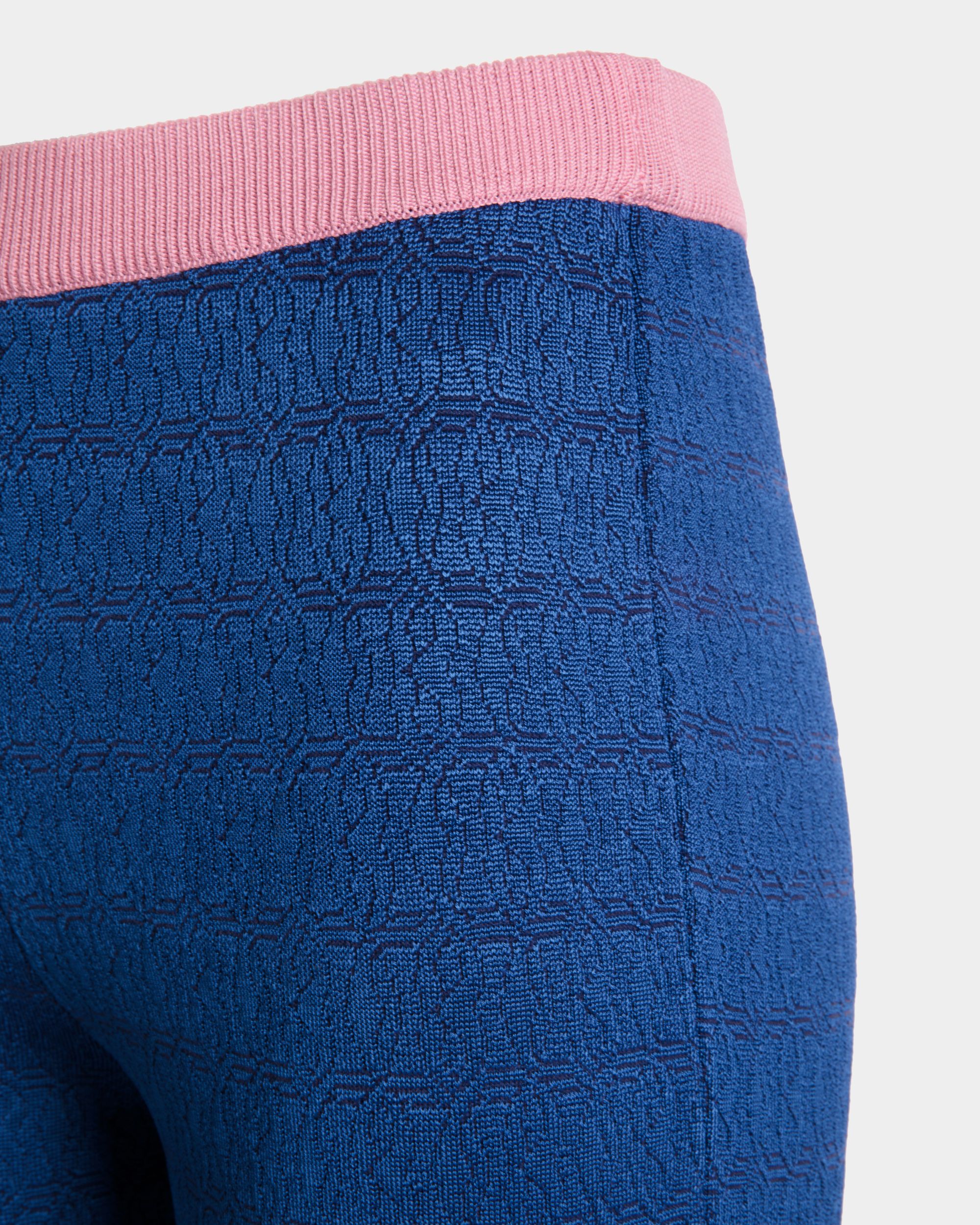 Pantalone Svasato In Maglia Di Viscosa Blu - Donna - Bally - 02