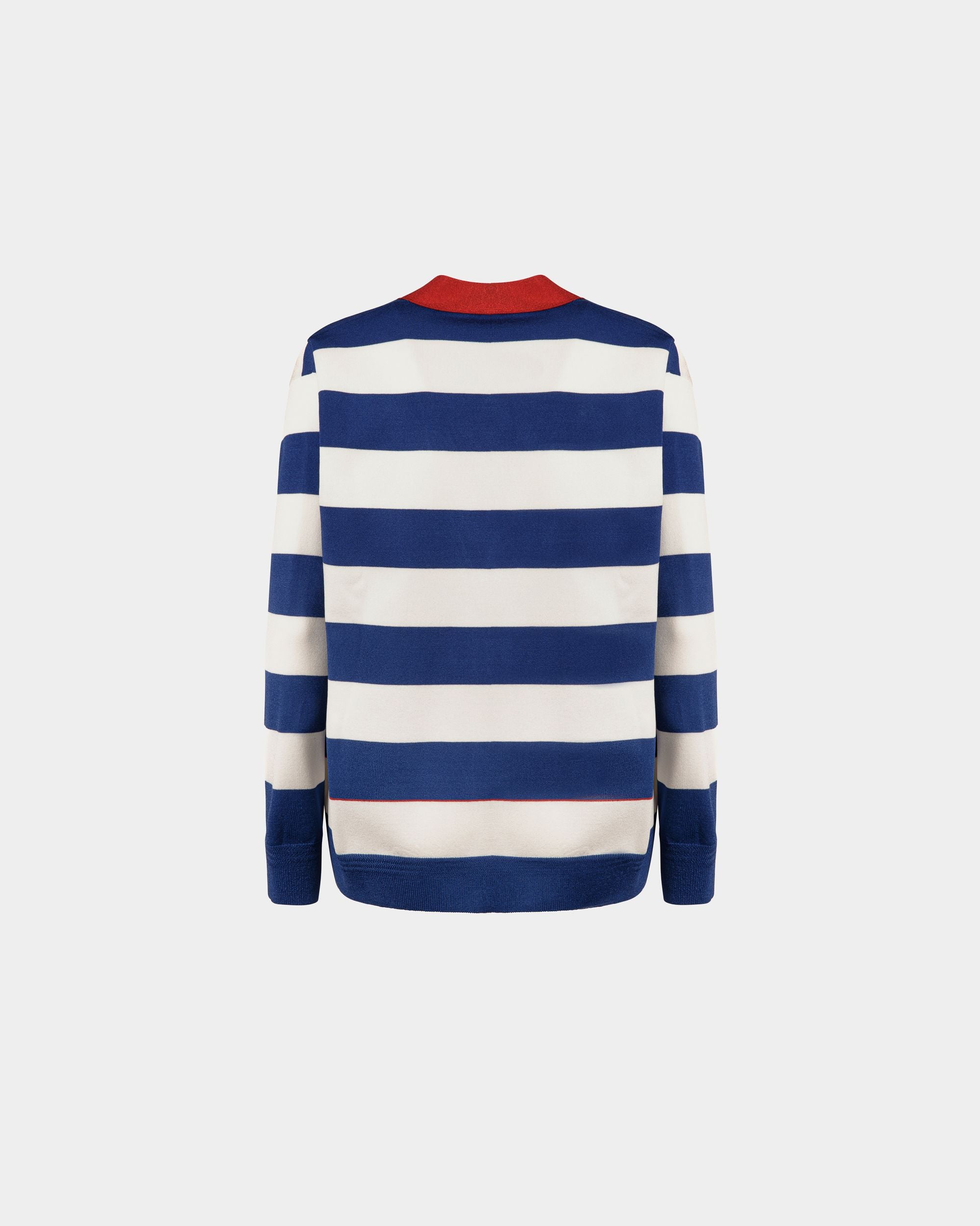 Cardigan A Righe Bianche E Blu - Donna - Bally - 03