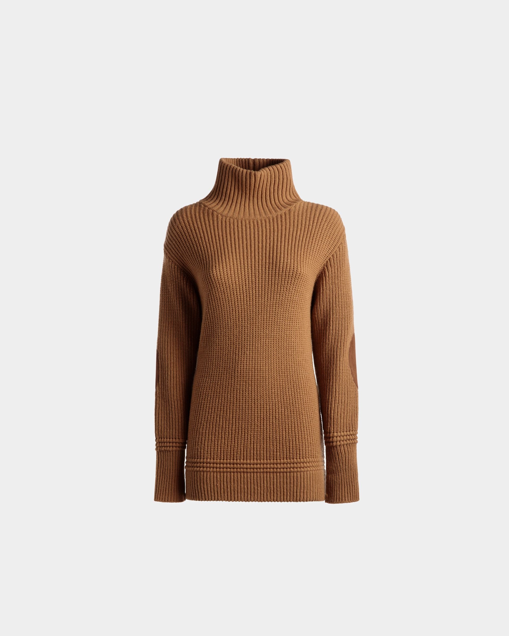 Abito A Collo Alto In Misto Lana Marrone - Donna - Bally - 01