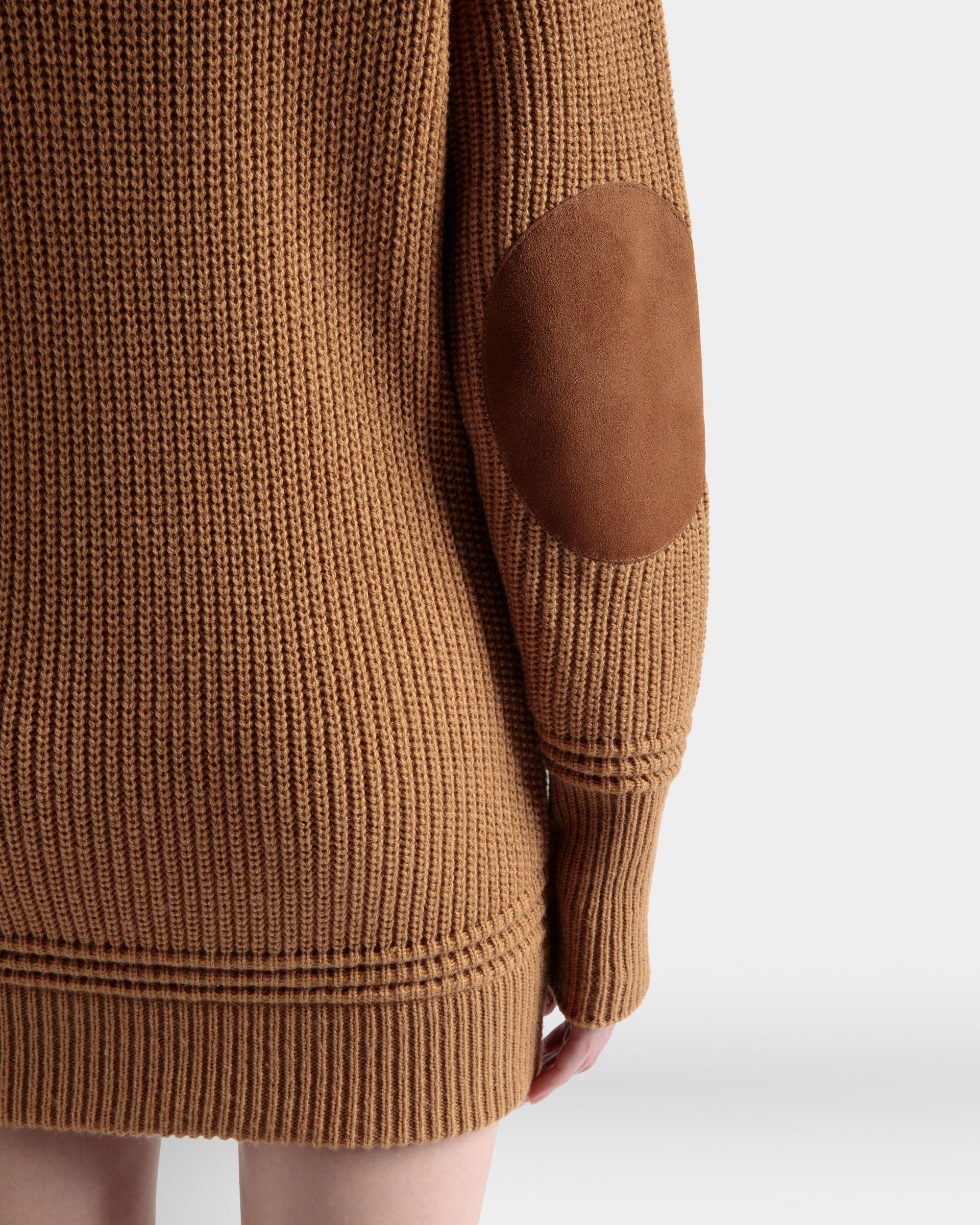 Abito A Collo Alto In Misto Lana Marrone - Donna - Bally - 04