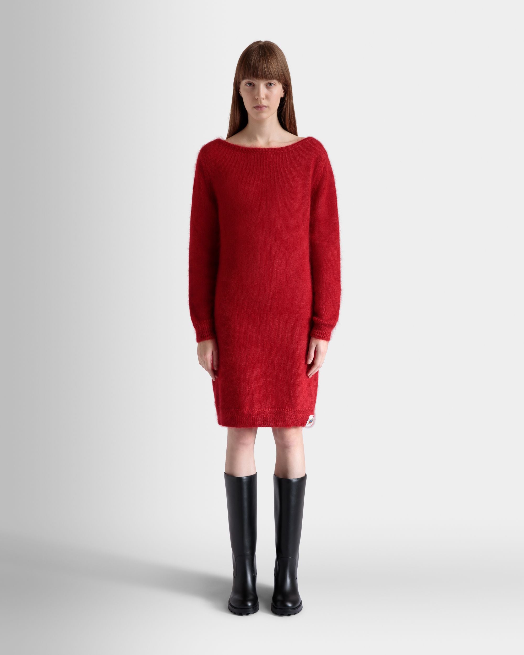 Mini Abito In Mohair E Seta Candy Red - Donna - Bally - 02