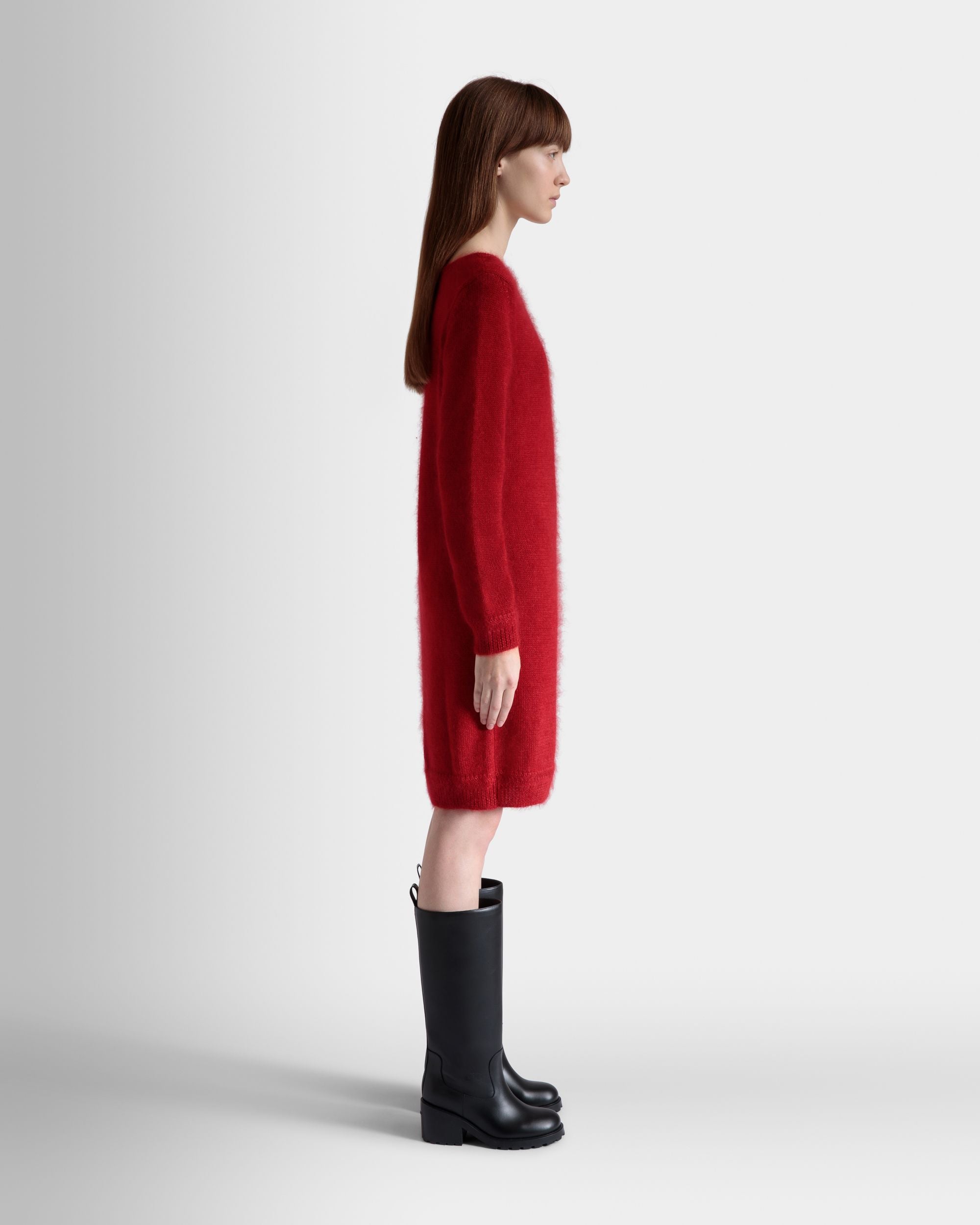 Mini Abito In Mohair E Seta Candy Red - Donna - Bally - 06