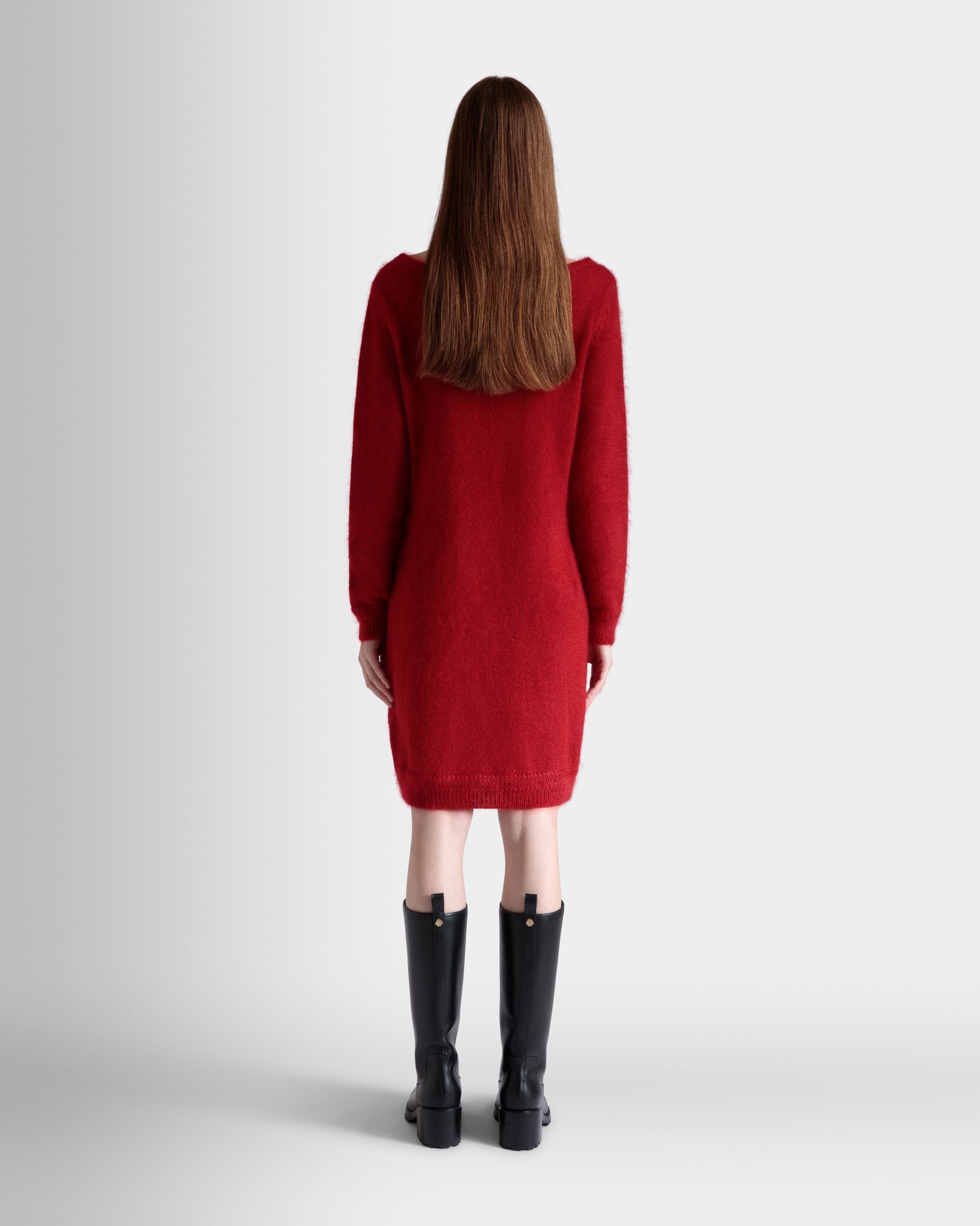 Mini Abito In Mohair E Seta Candy Red - Donna - Bally - 07