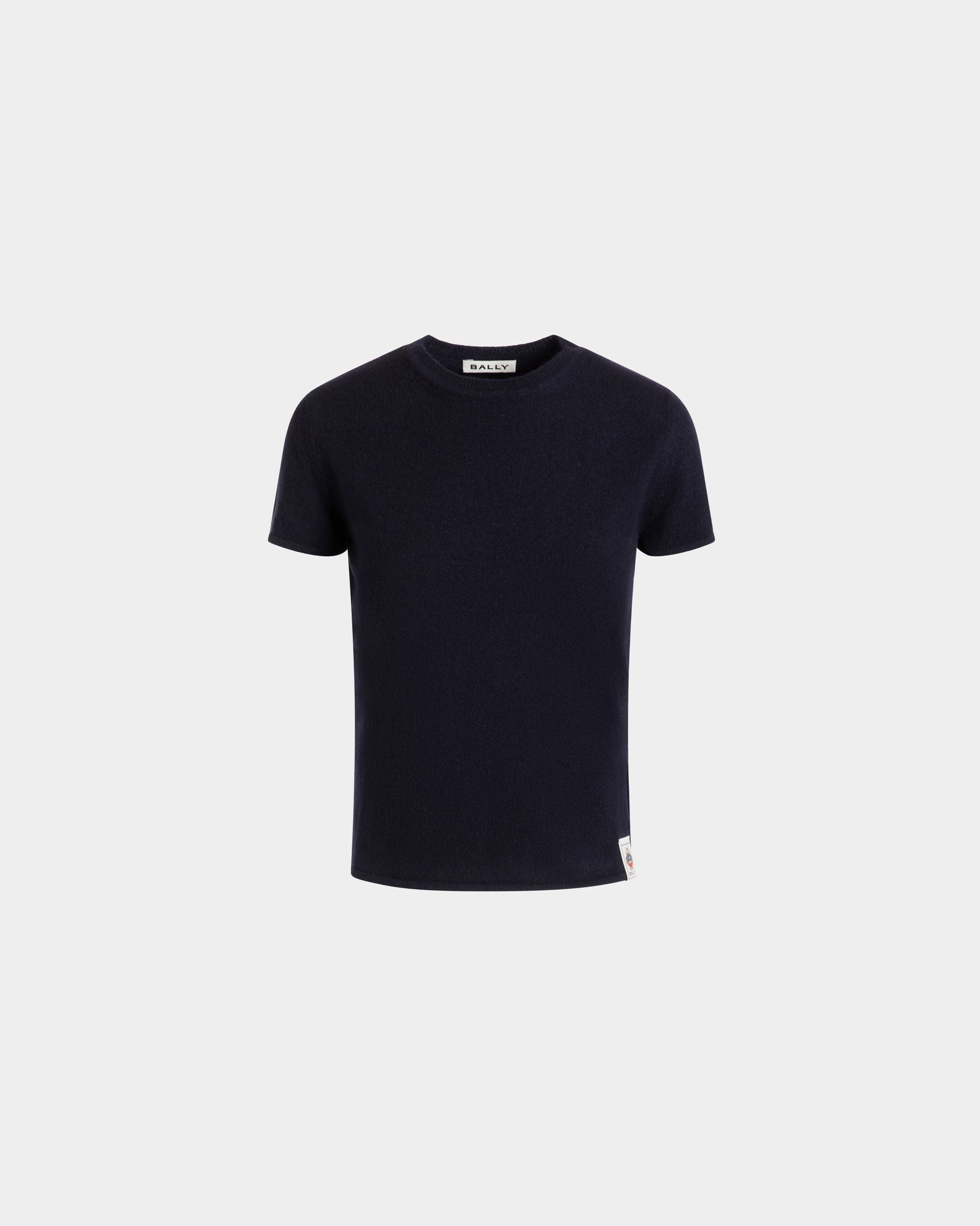Top In Cachemire Navy Blue Lavorato A Maglia - Donna - Bally - 01