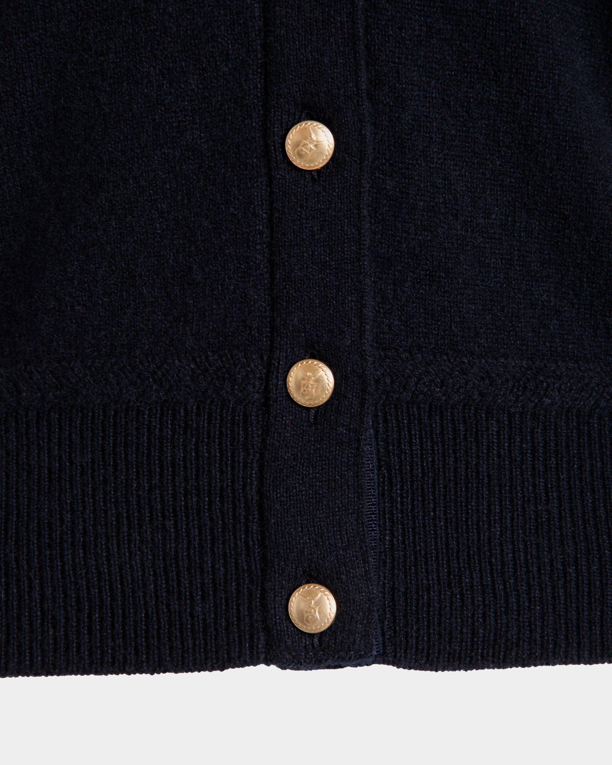 Cardigan In Cachemire Navy Blue - Donna - Bally - 05