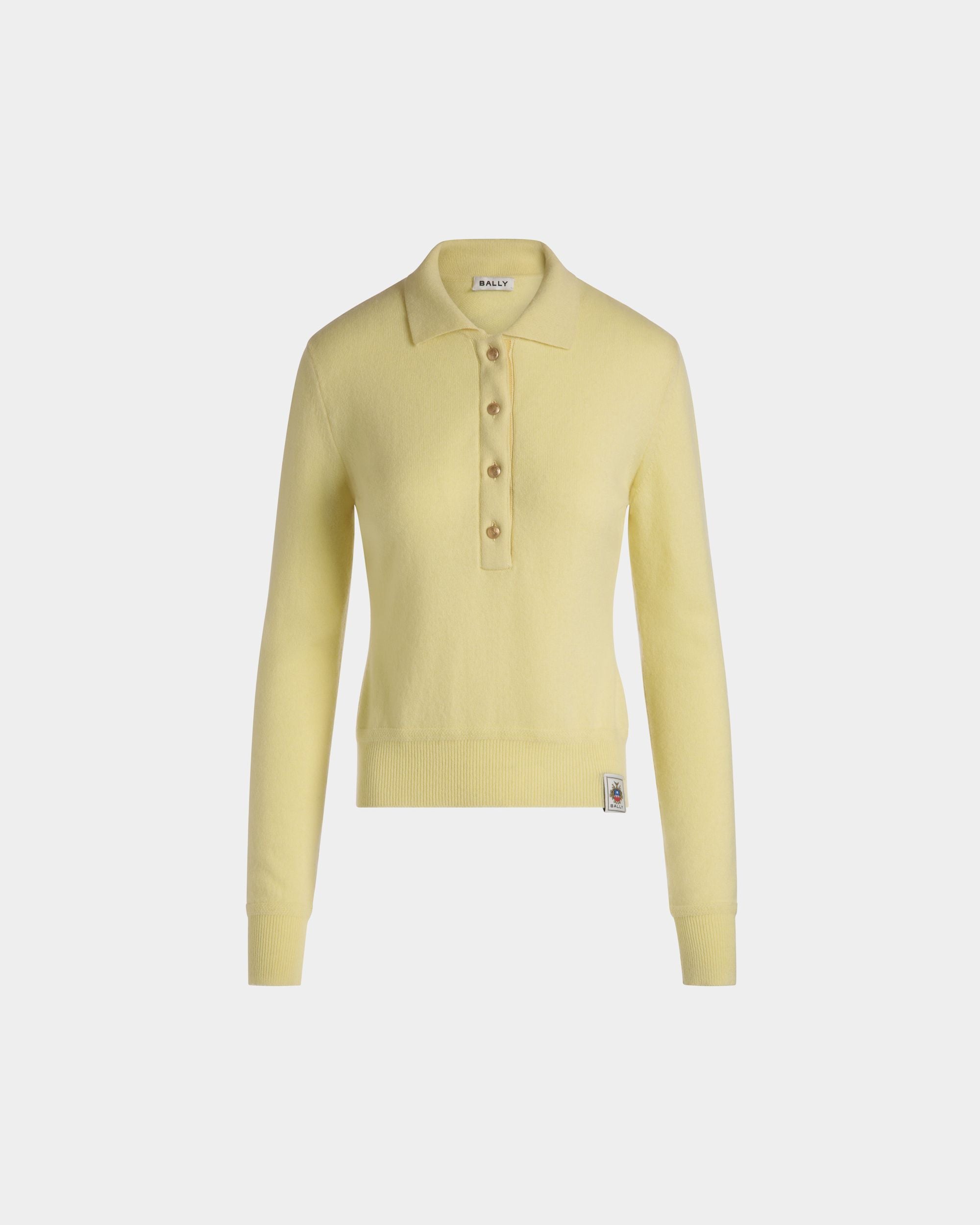 Polo In Cachemire Cream Lavorato A Maglia - Donna - Bally - 01
