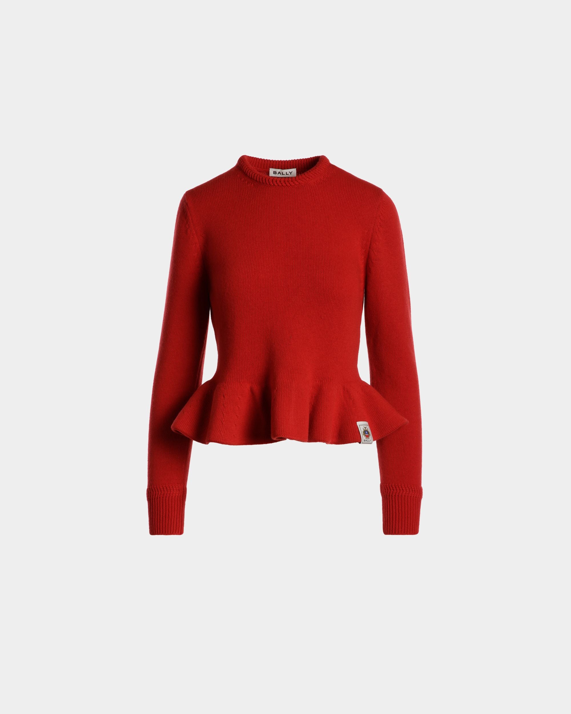 Top In Maglia Di Lana Rossa - Donna - Bally - 01