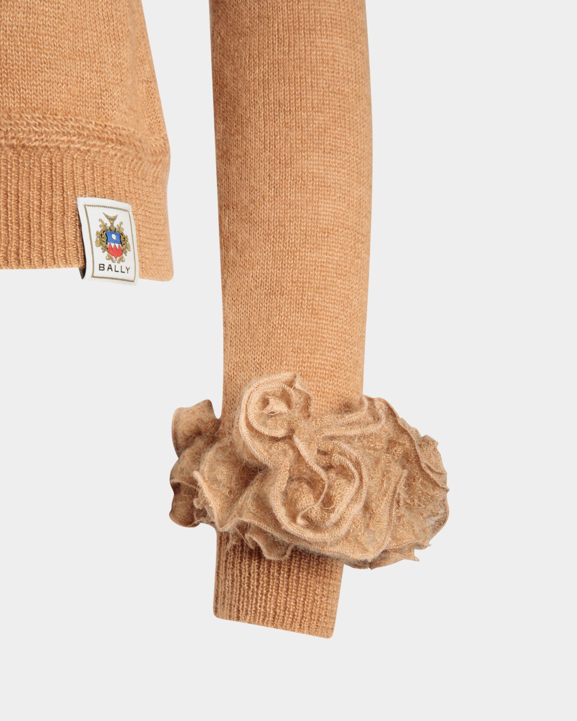 Top In Mohair Lavorato A Maglia E Seta Light Beige - Donna - Bally - 04