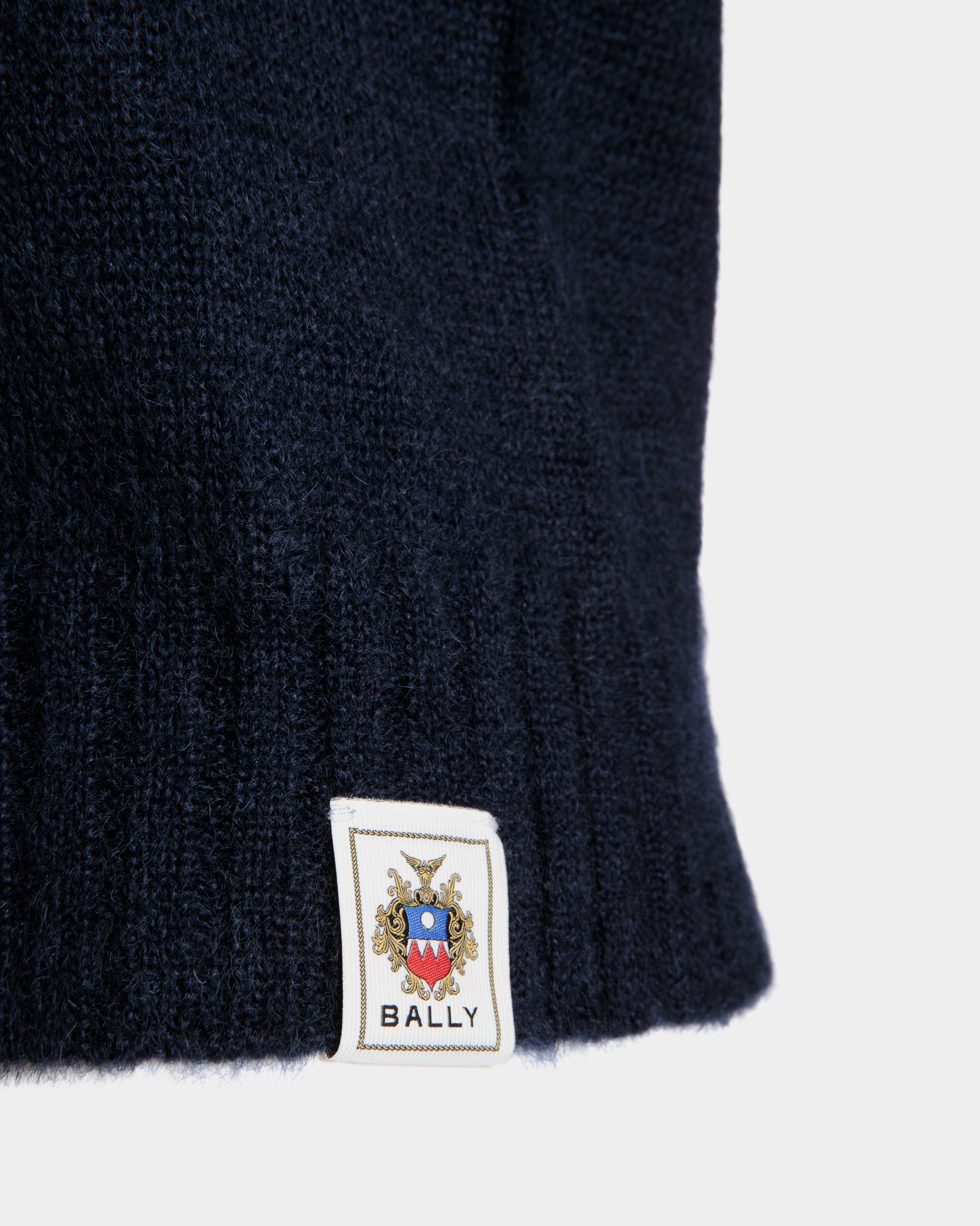 Gilet In Mohair Lavorato A Maglia E Seta Navy Blue - Donna - Bally - 04