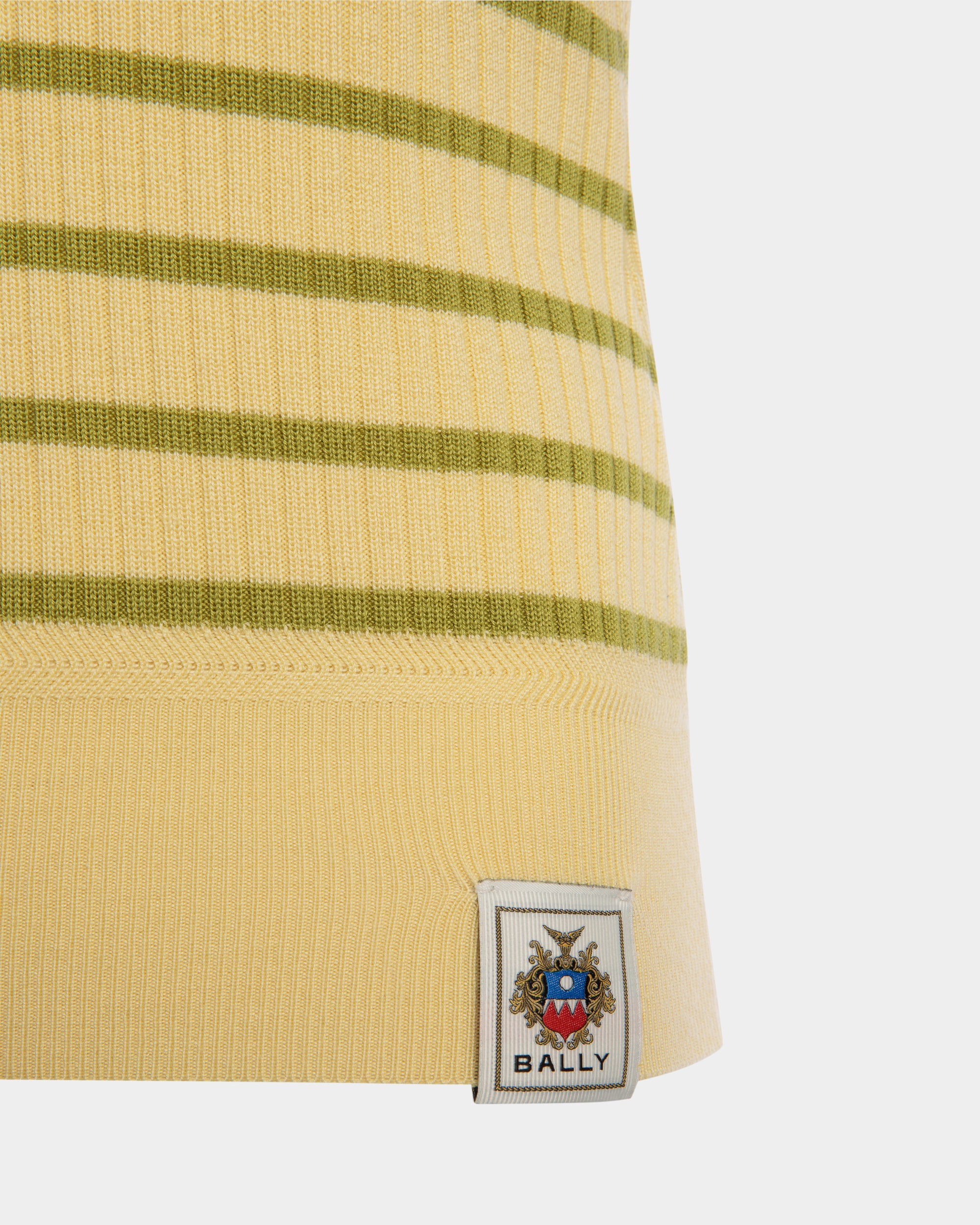 Polo In Misto Lana Dusty Yellow Lavorata A Maglia - Donna - Bally - 04