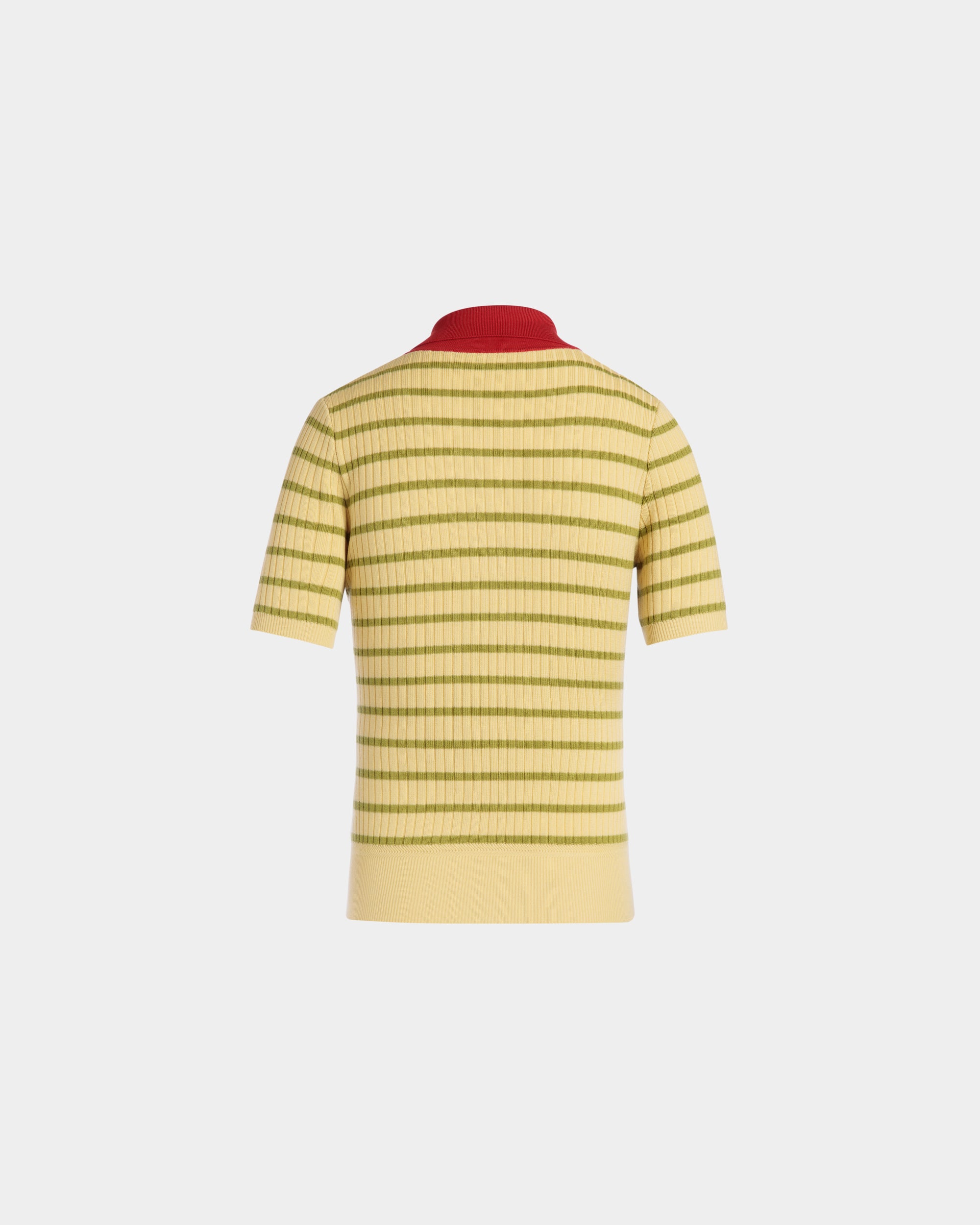 Polo In Misto Lana Dusty Yellow Lavorata A Maglia - Donna - Bally - 07