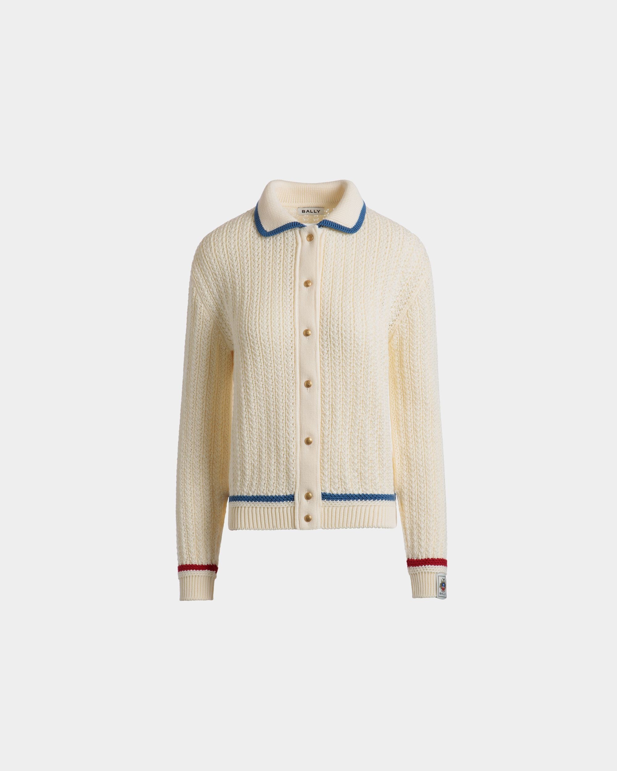 Cardigan In Cotone Color Avorio - Donna - Bally - 01