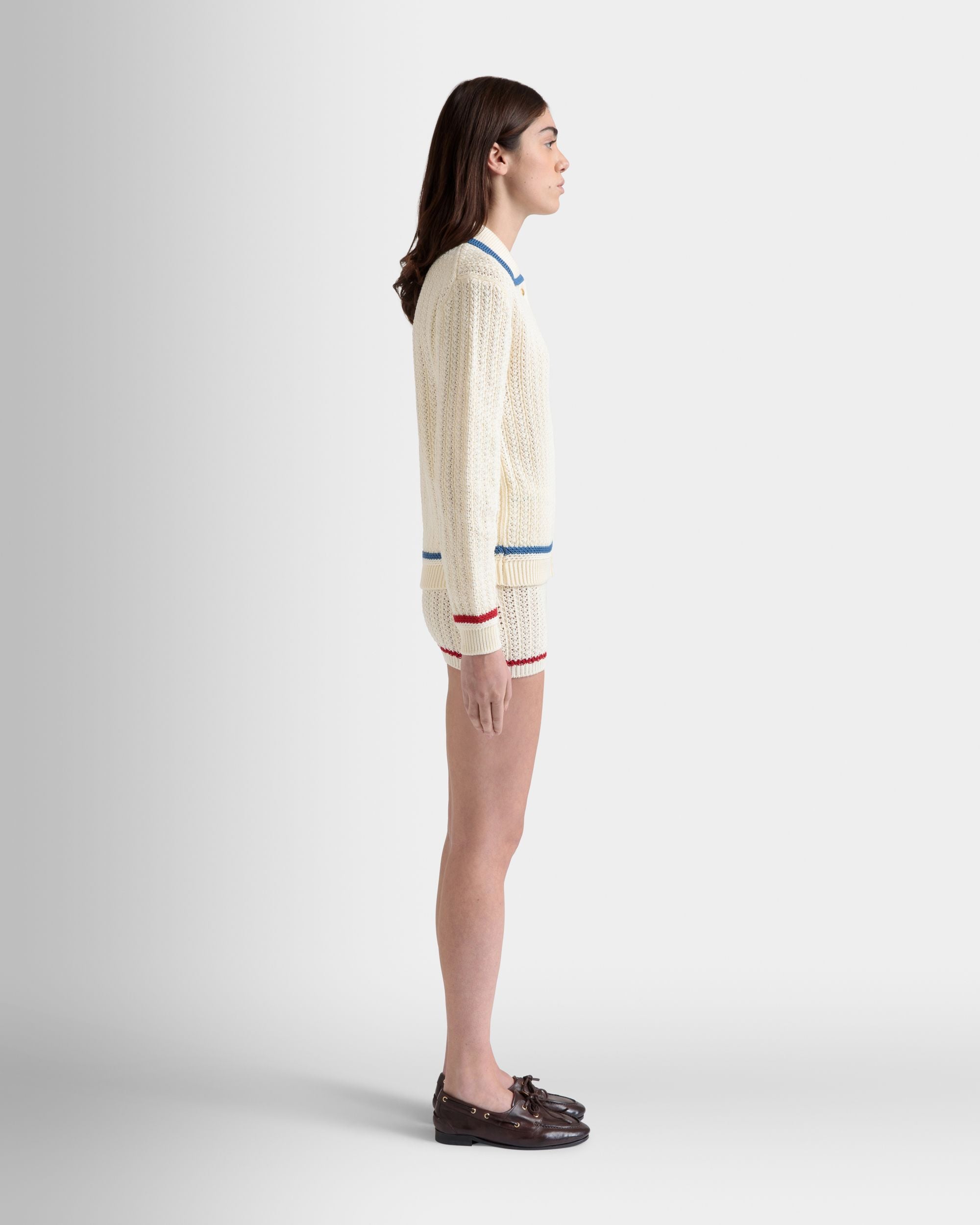Cardigan In Cotone Color Avorio - Donna - Bally - 04