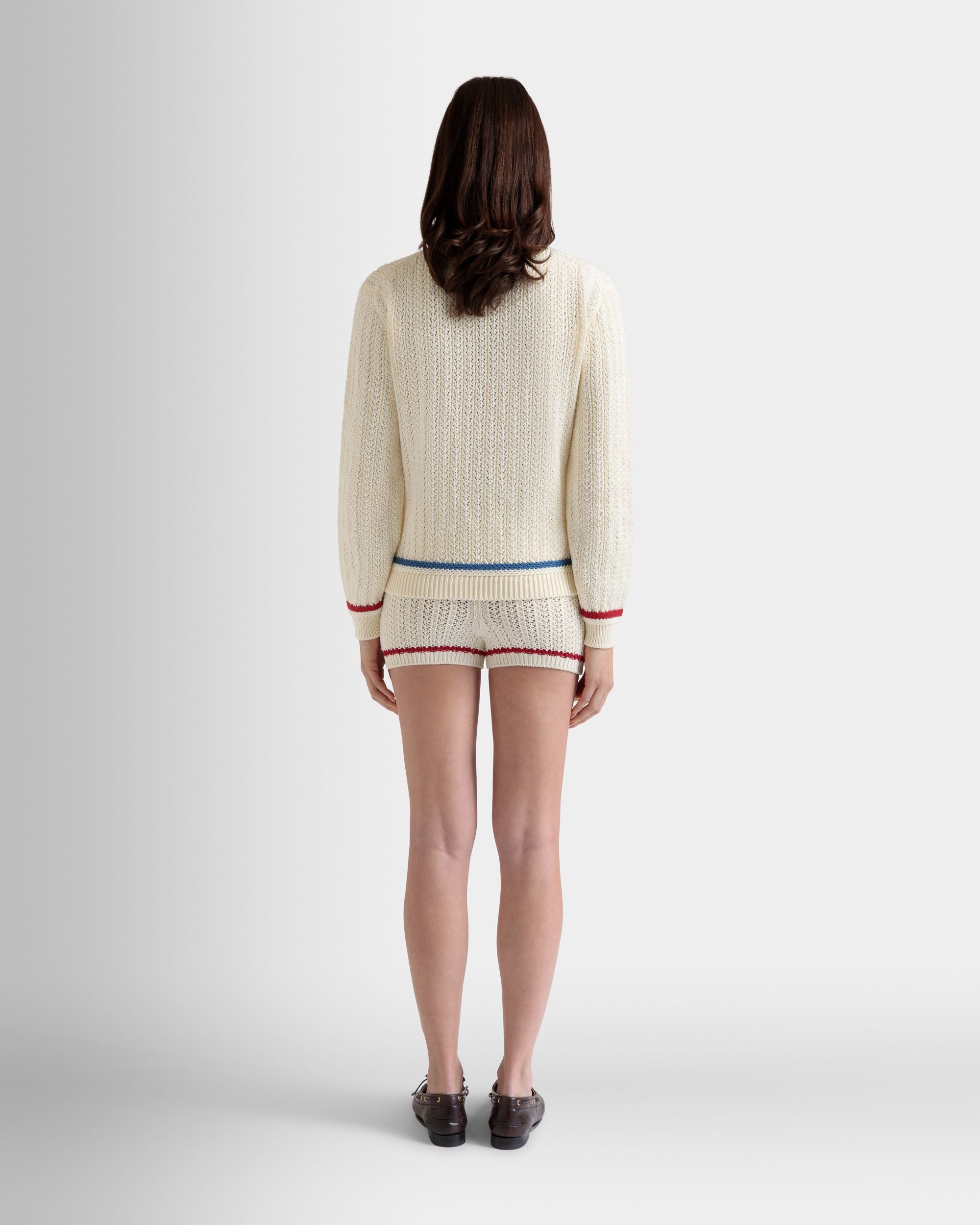 Cardigan In Cotone Color Avorio - Donna - Bally - 05