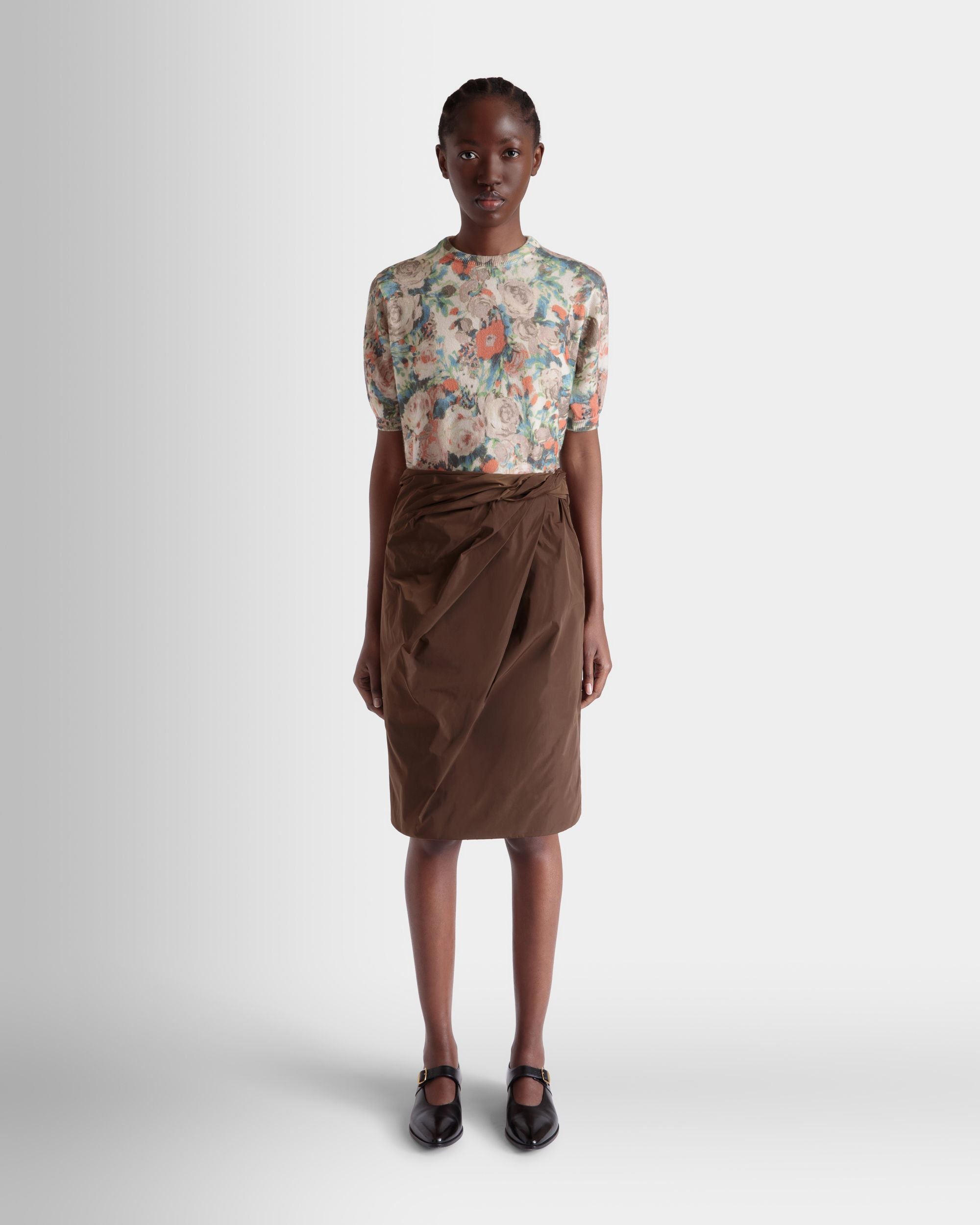Top In Maglia Di Cashmere Multicolore Con Stampa Rosengarten - Donna - Bally - 02