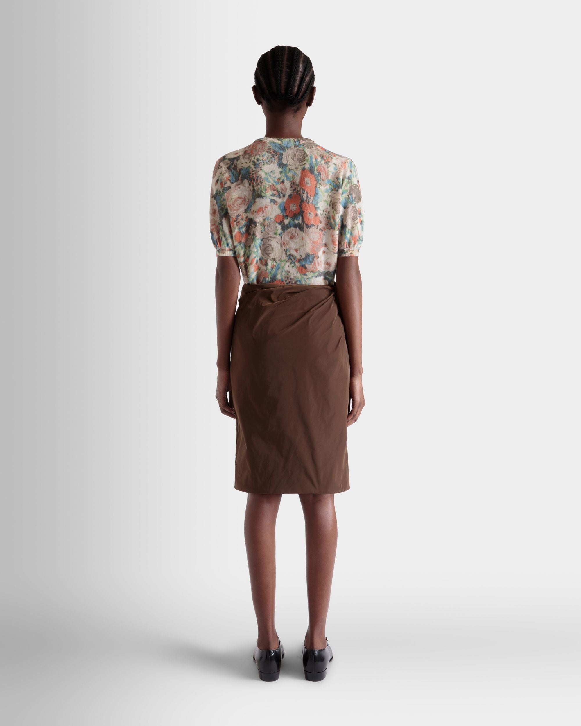 Top In Maglia Di Cashmere Multicolore Con Stampa Rosengarten - Donna - Bally - 06