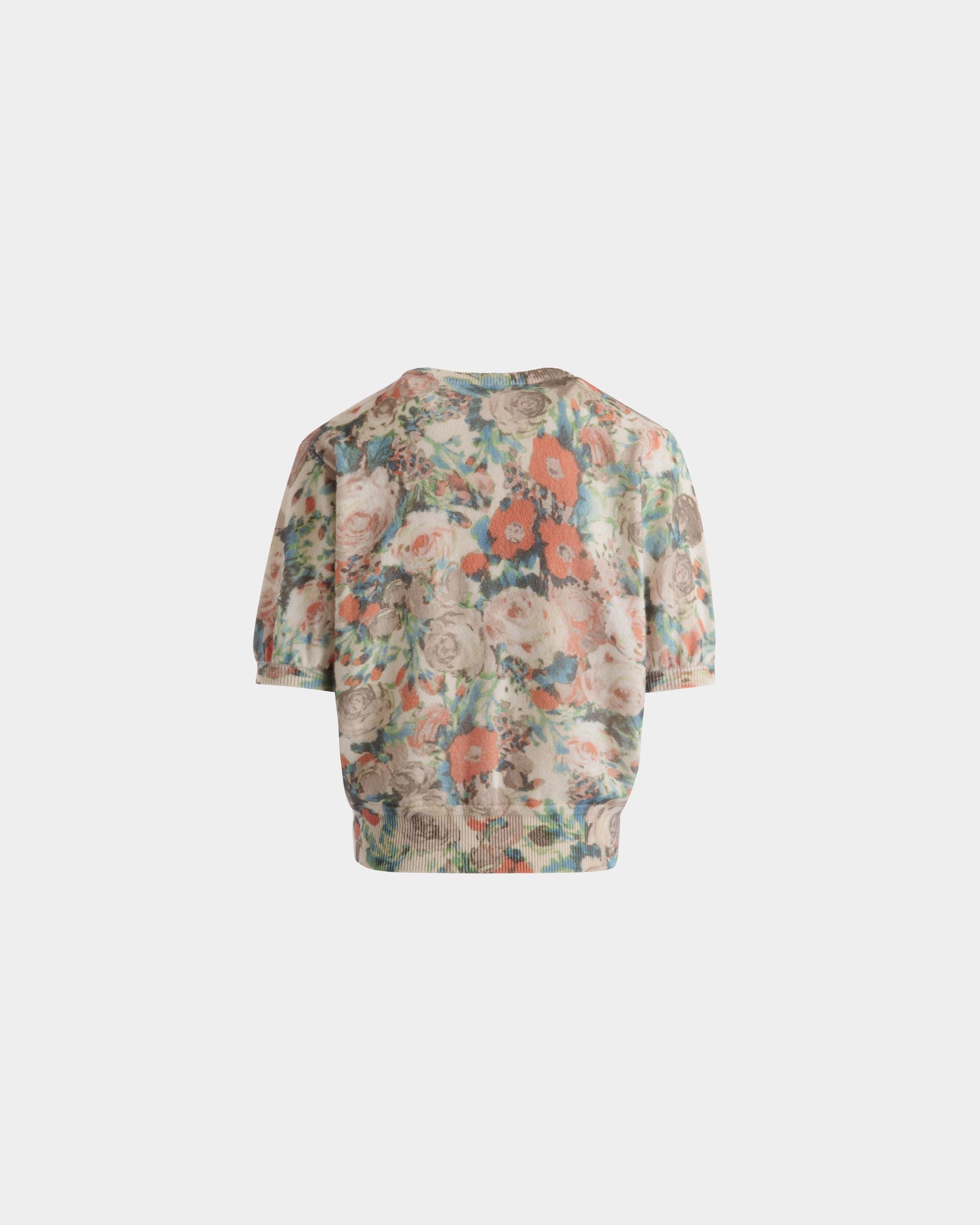 Top In Maglia Di Cashmere Multicolore Con Stampa Rosengarten - Donna - Bally - 07