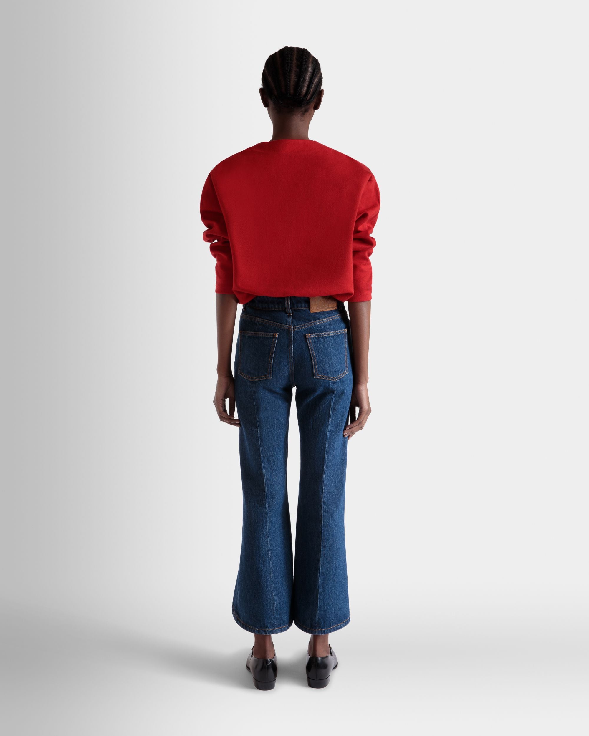 Cardigan In Misto Lana E Seta Rosso - Donna - Bally - 06