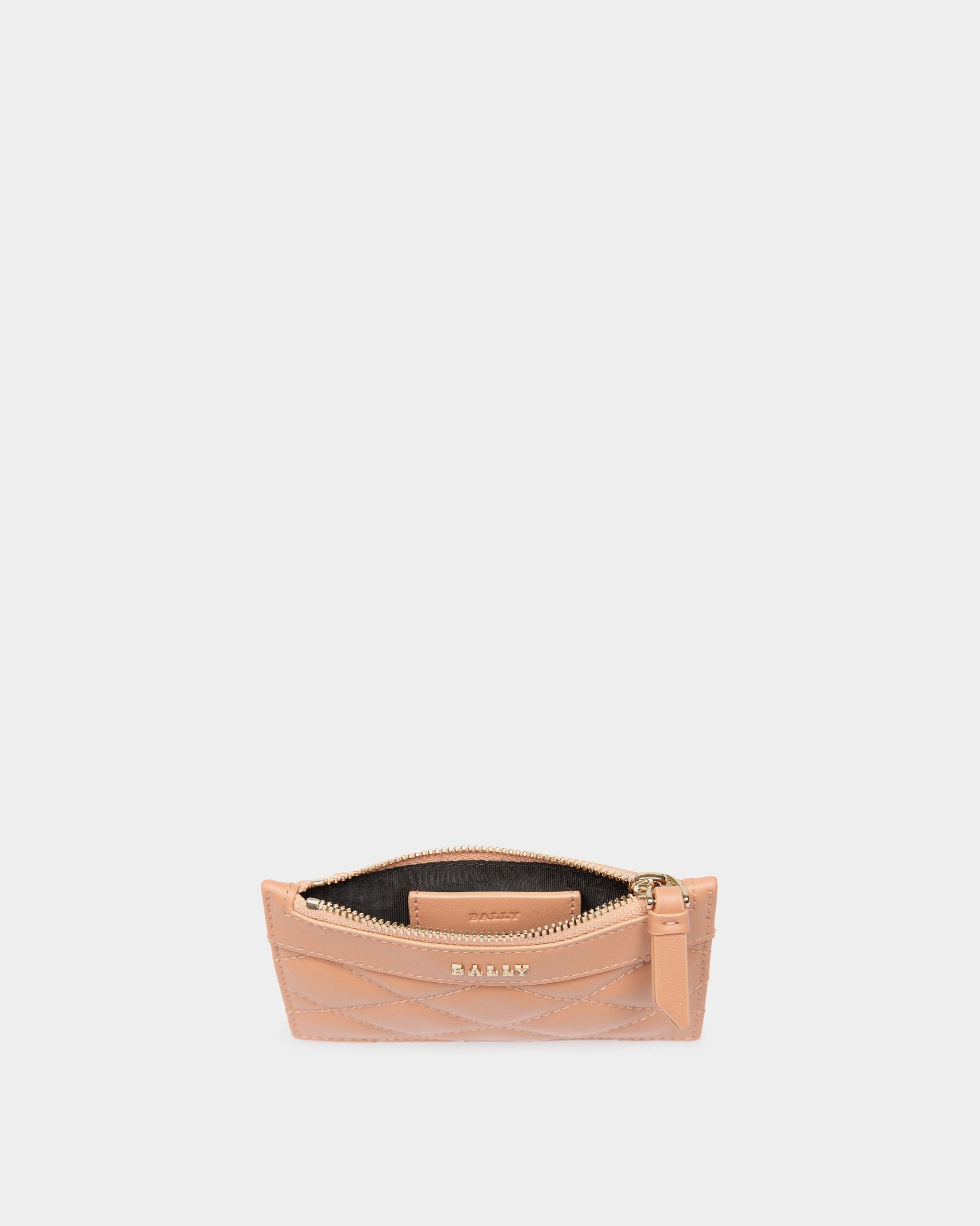 Business Card Holder In Orange Leather - Donna - Bally - 03