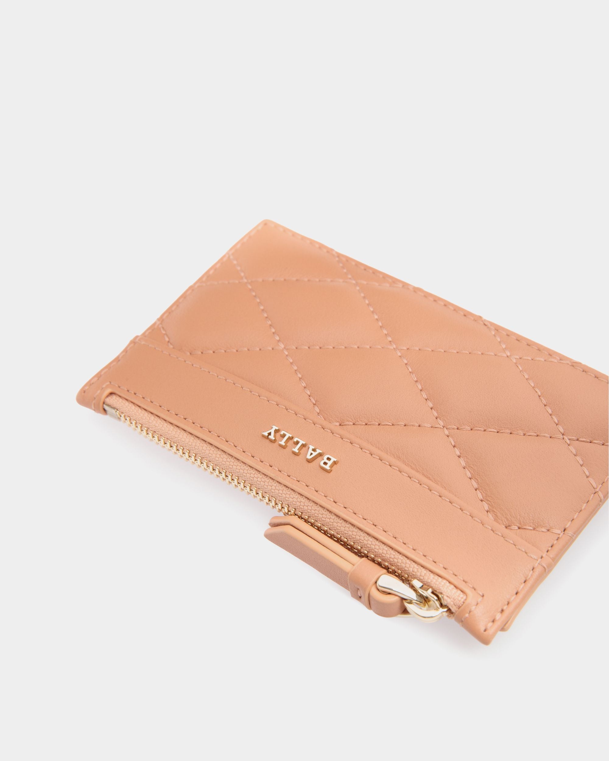 Business Card Holder In Orange Leather - Donna - Bally - 04