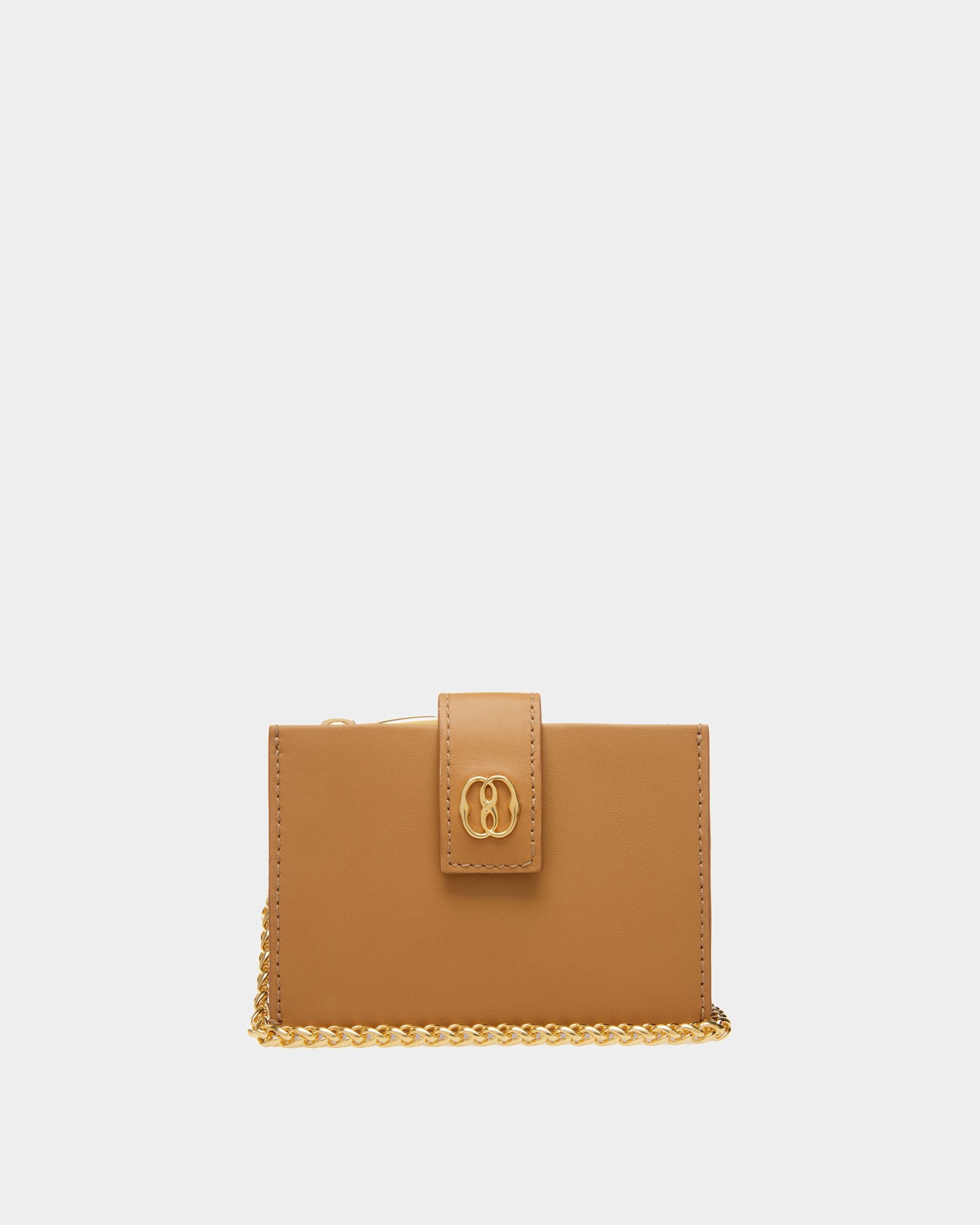 Portacarte Emblem In Pelle Ocra - Donna - Bally - 01
