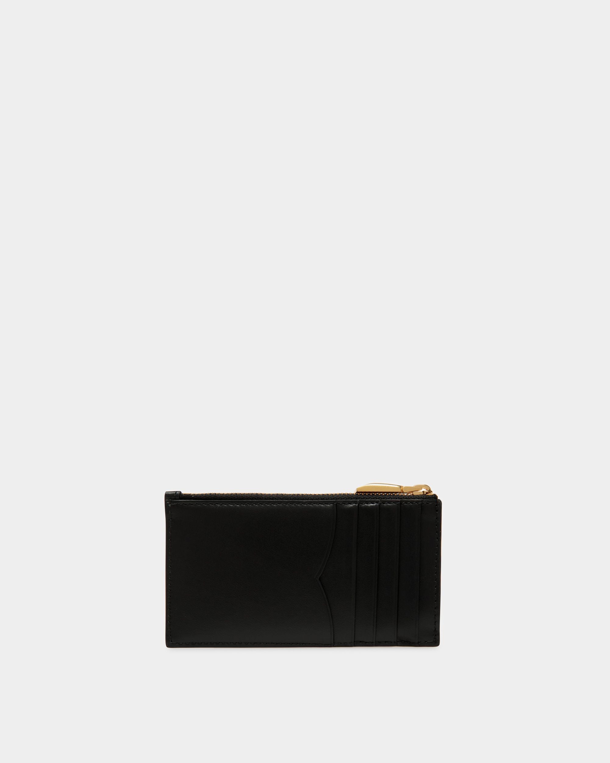 Portacarte Emblem In Pelle Nera - Donna - Bally - 02