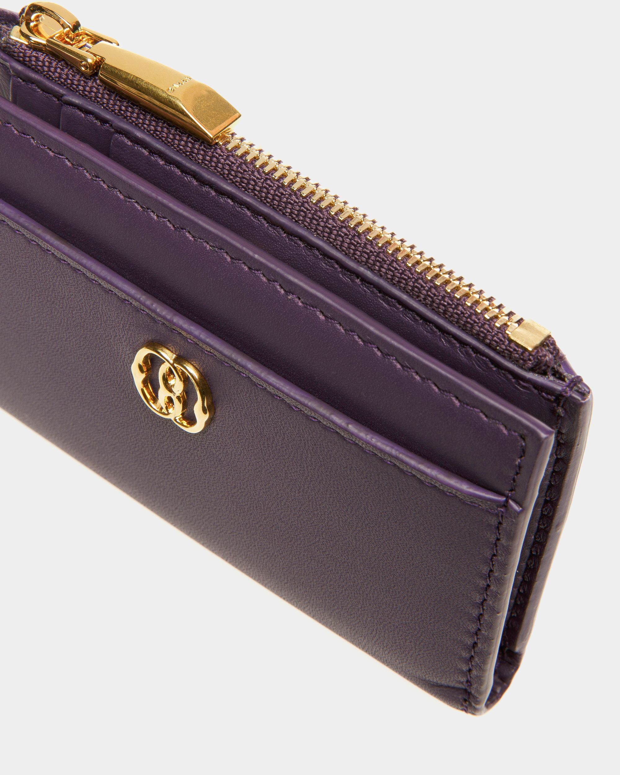 Portafoglio Emblem In Pelle Color Orchidea - Donna - Bally - 04