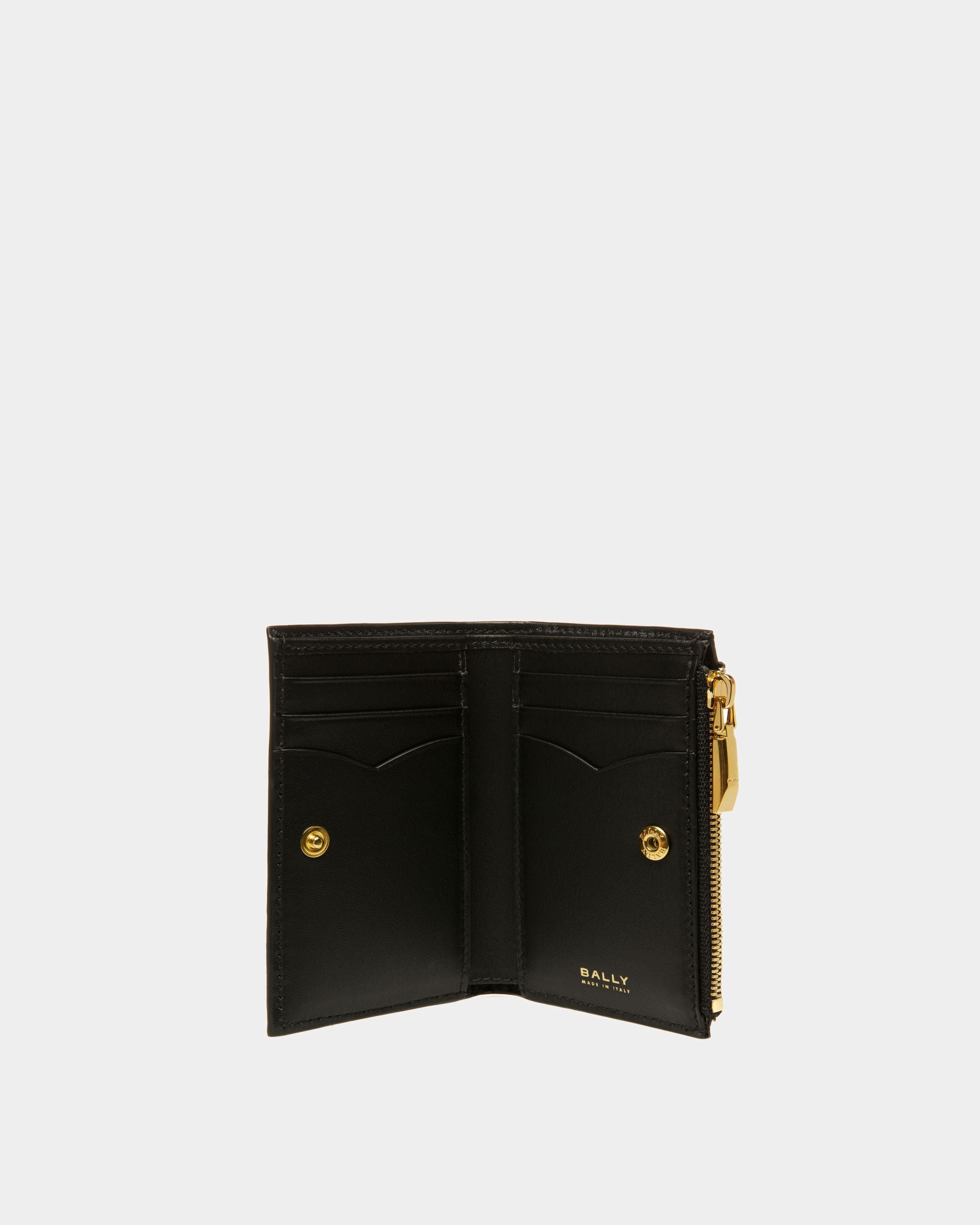 Portafoglio Emblem In Pelle Nera - Donna - Bally - 03
