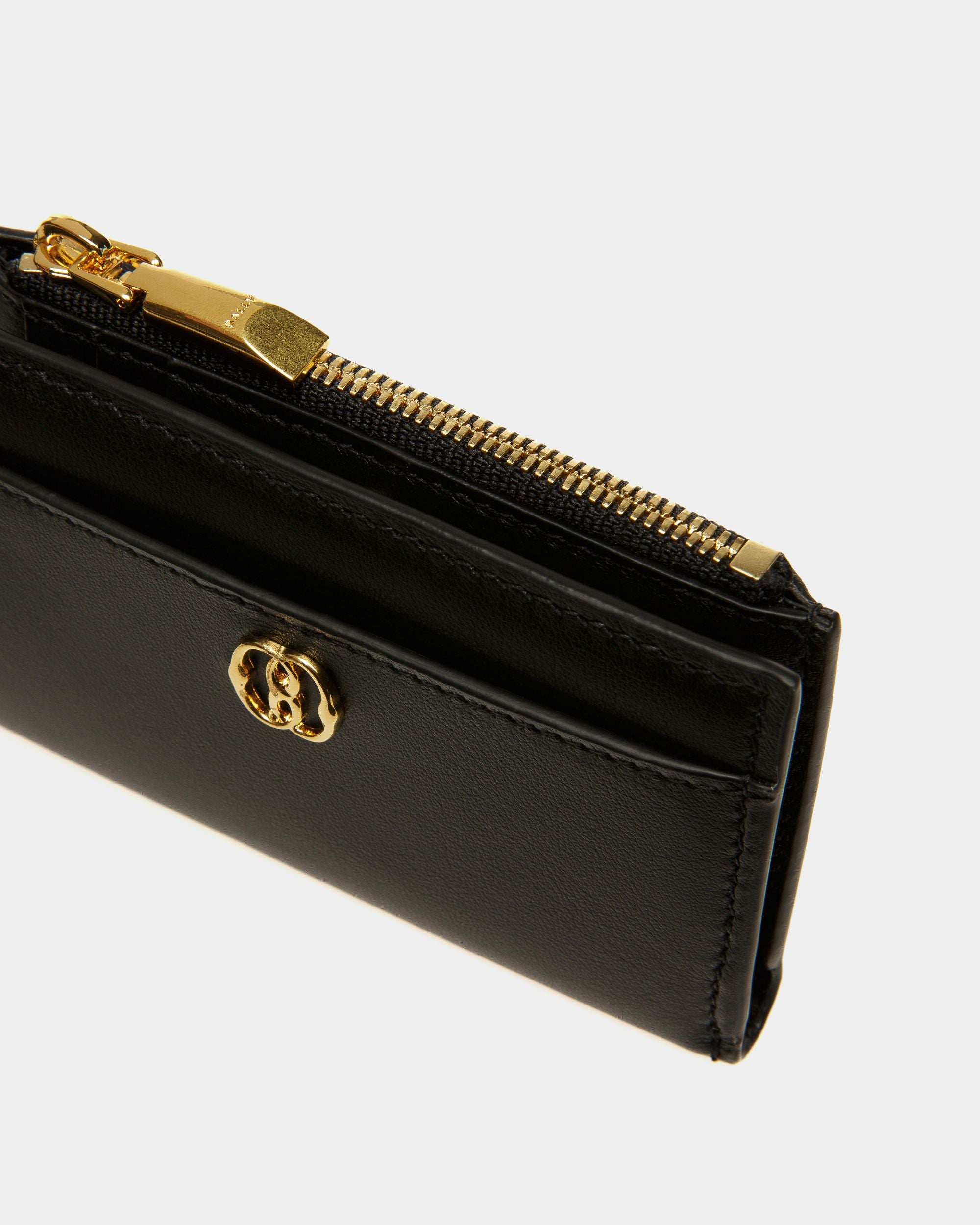 Portafoglio Emblem In Pelle Nera - Donna - Bally - 04