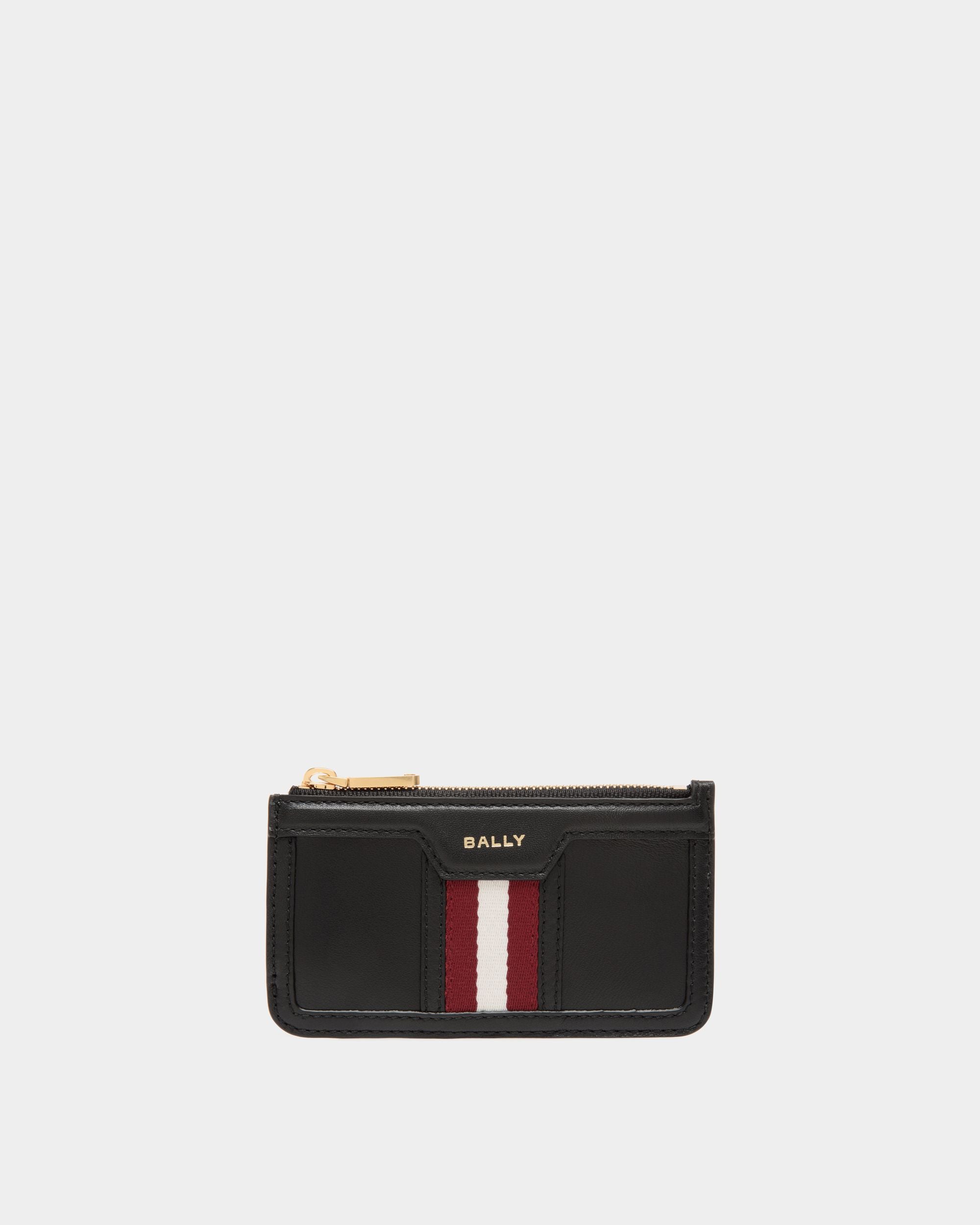 Portacarte Con Zip Code In Pelle Nera - Donna - Bally - 01